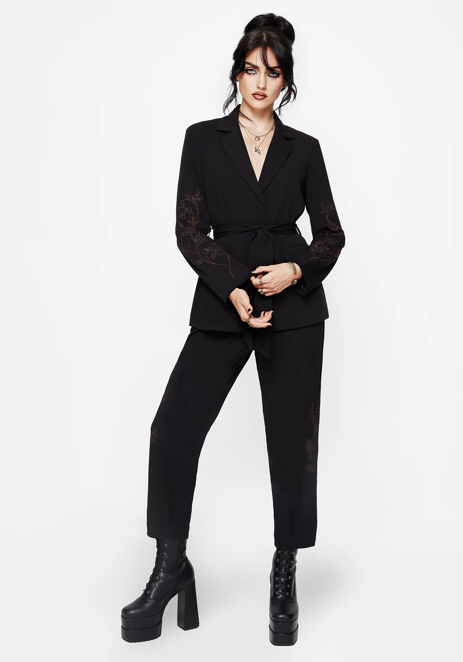 Renita Embroidered Tapered Tailored Trouser - Image 8