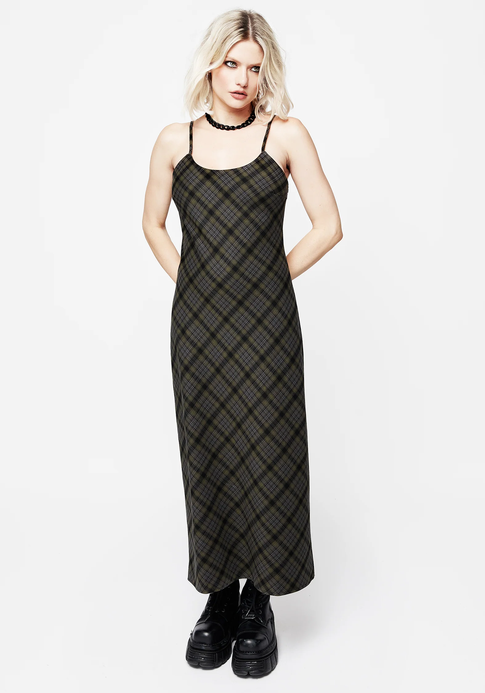Reseda Check Midaxi Cami Dress - Image 4
