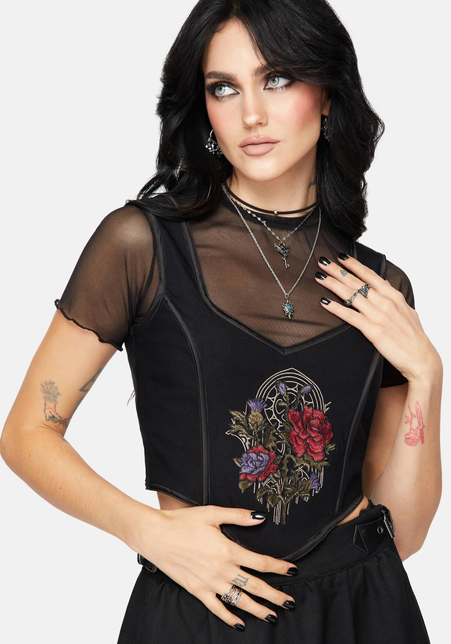 Revel Embroidered Corset Top - Image 5