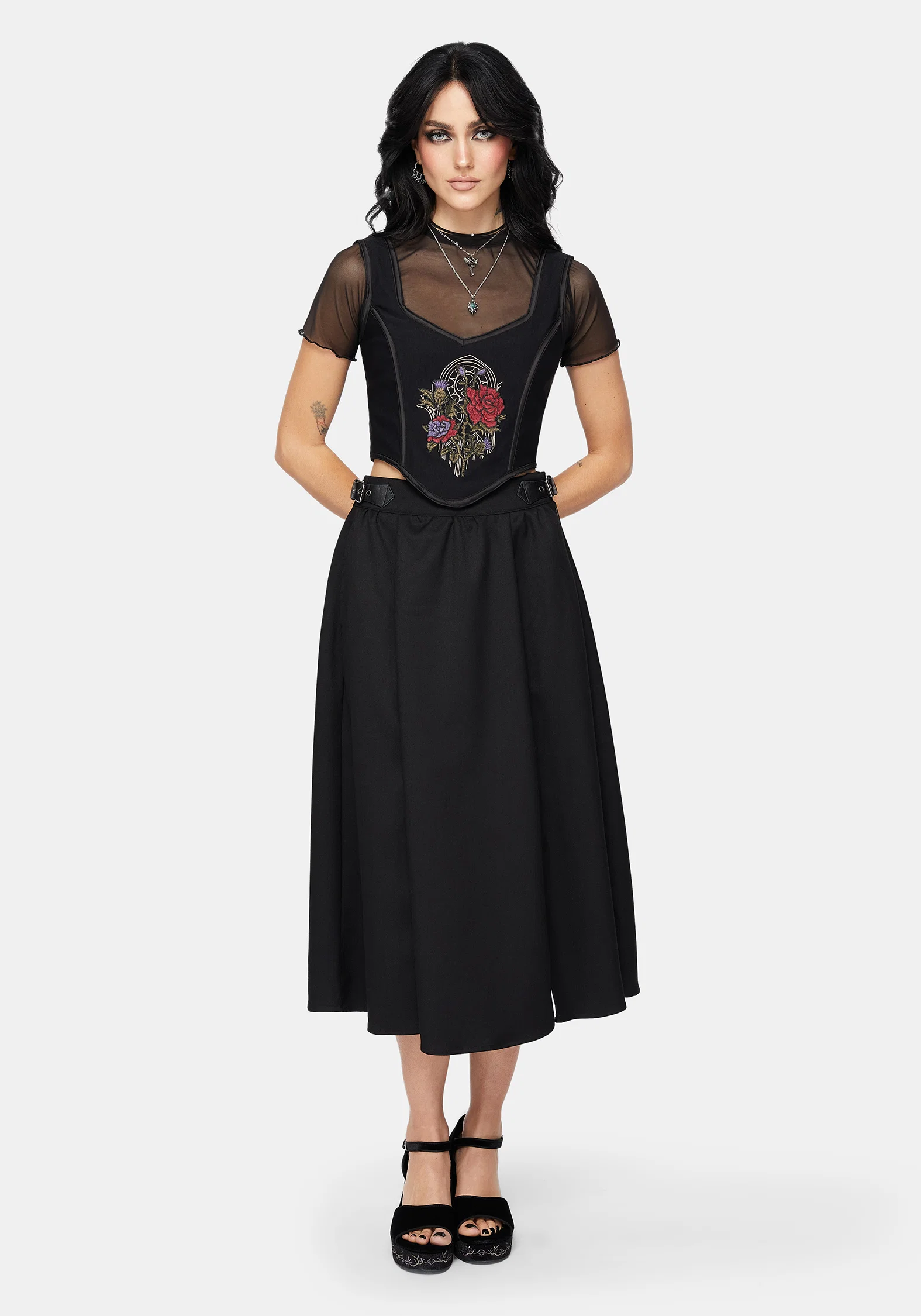 Revel Embroidered Corset Top - Image 7