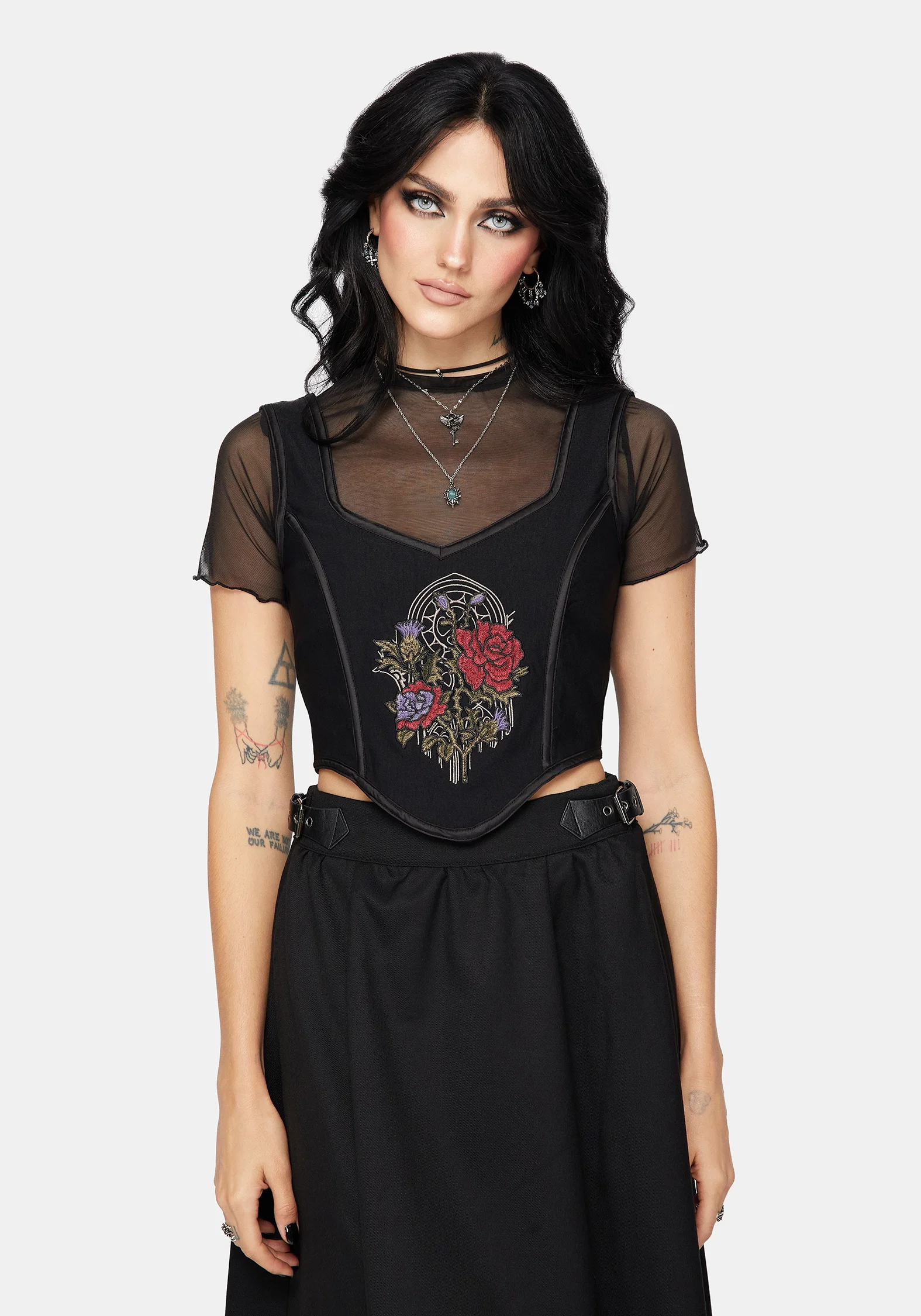 Revel Embroidered Corset Top - Image 8