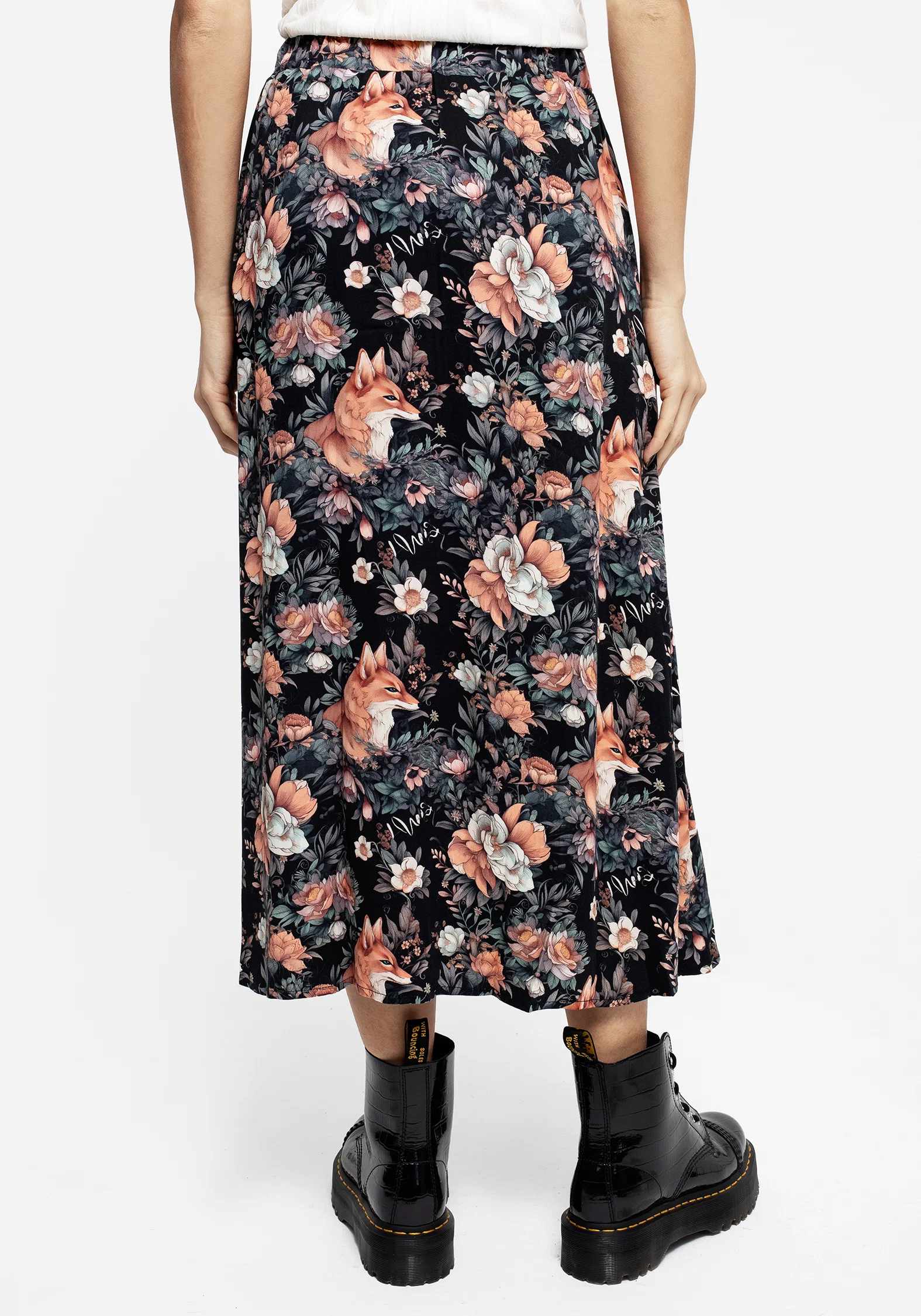 Reynard Fox Floral Print Midi Skirt - Image 2