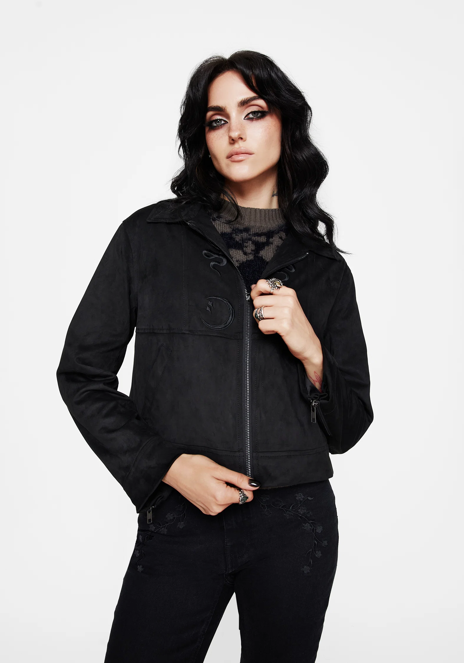 Rite Celestial Embroidered Suedette Jacket - Image 4