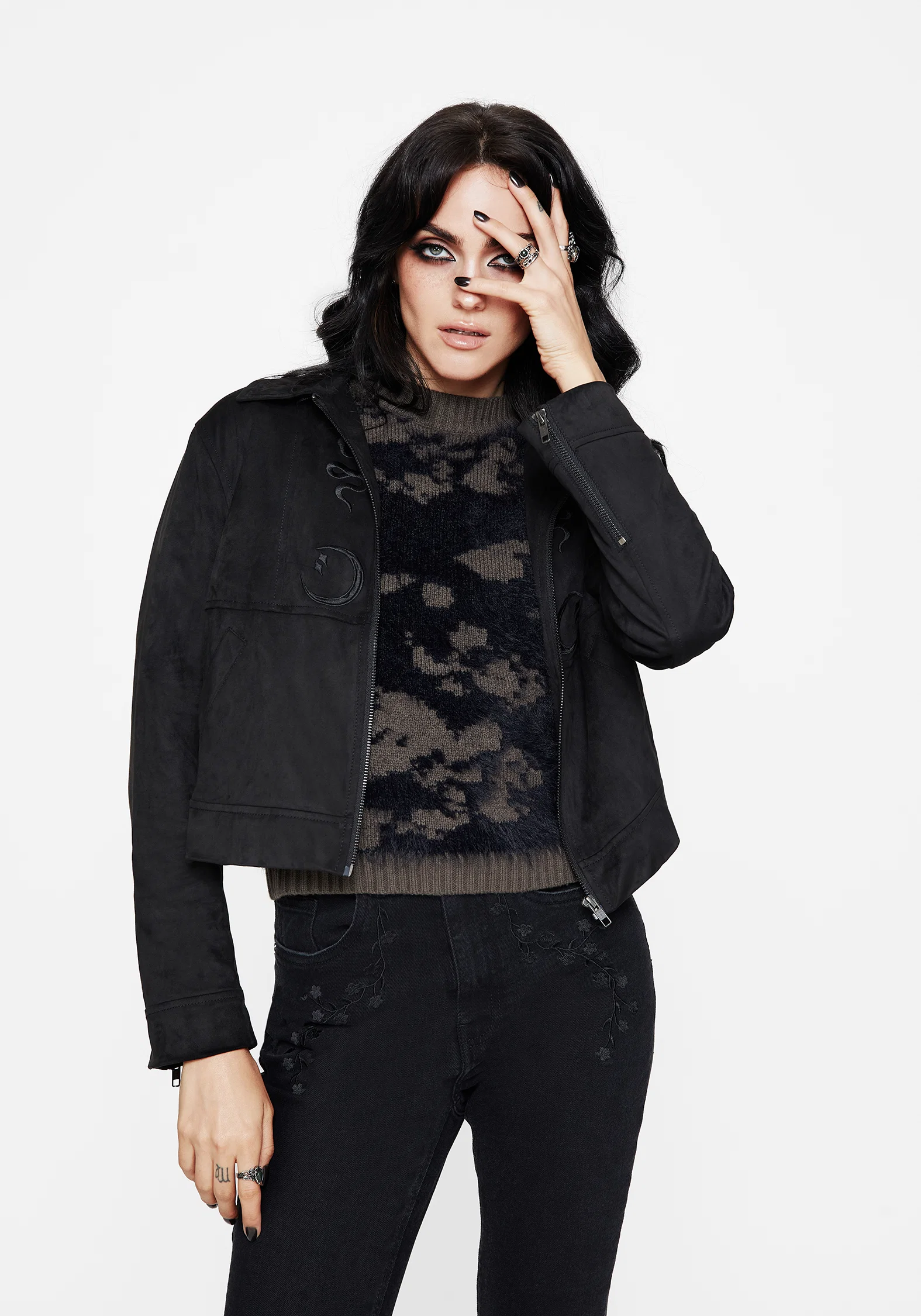 Rite Celestial Embroidered Suedette Jacket - Image 6