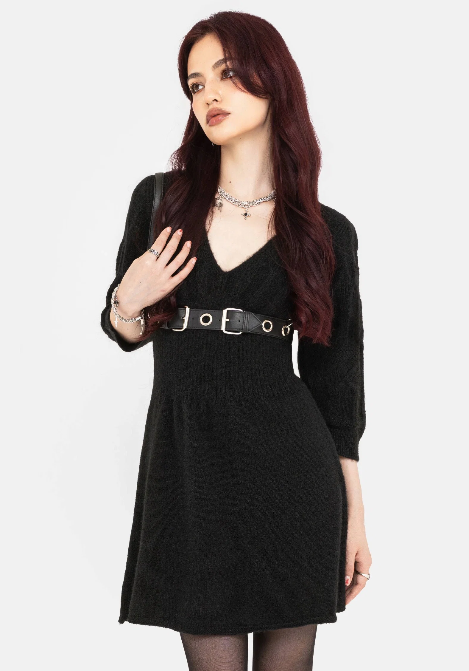 Ritual Gothic Architecture Cable Knit Mini Dress - Image 7