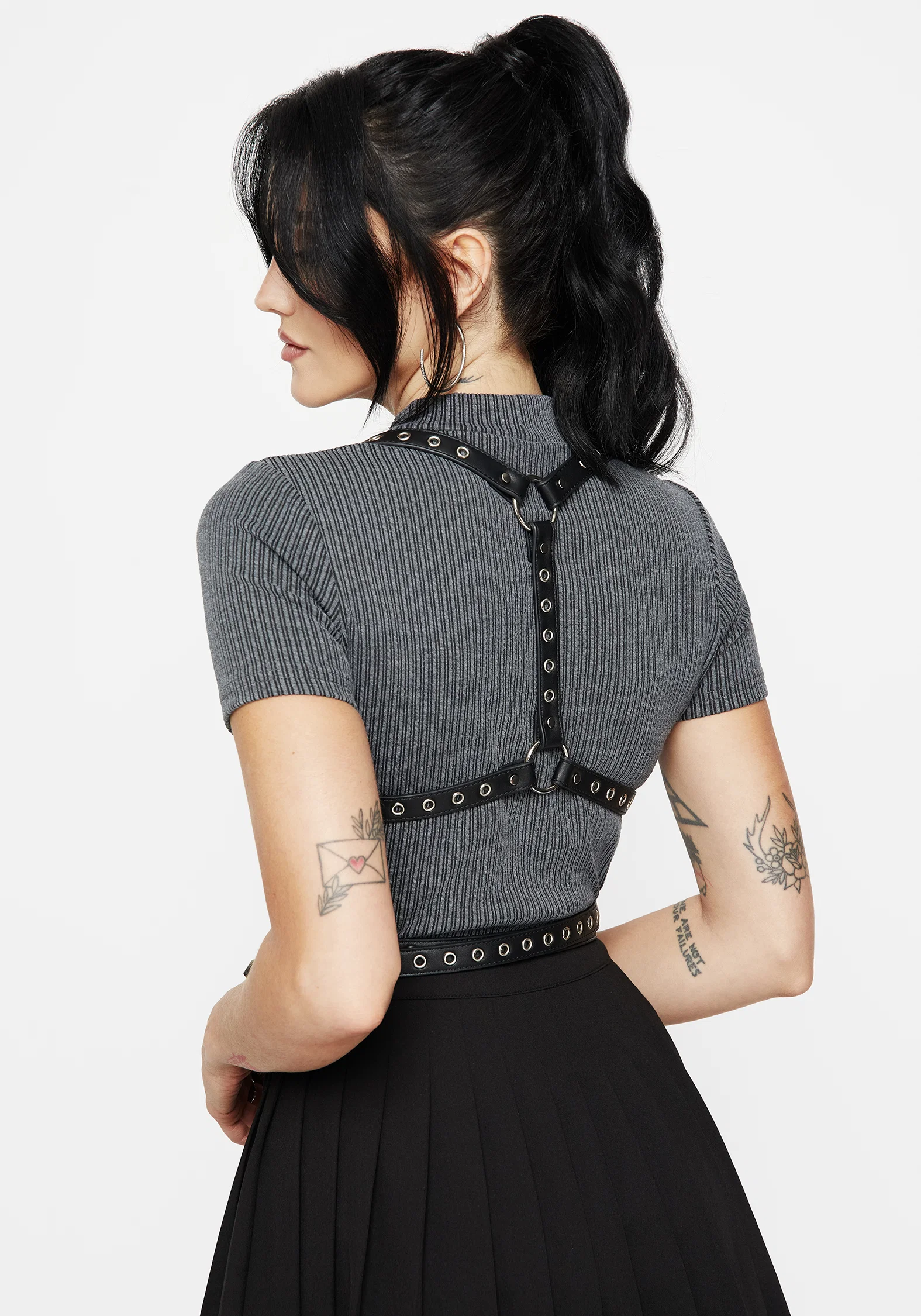 Rivet Eyelet Buckle Wrap Harness - Image 3