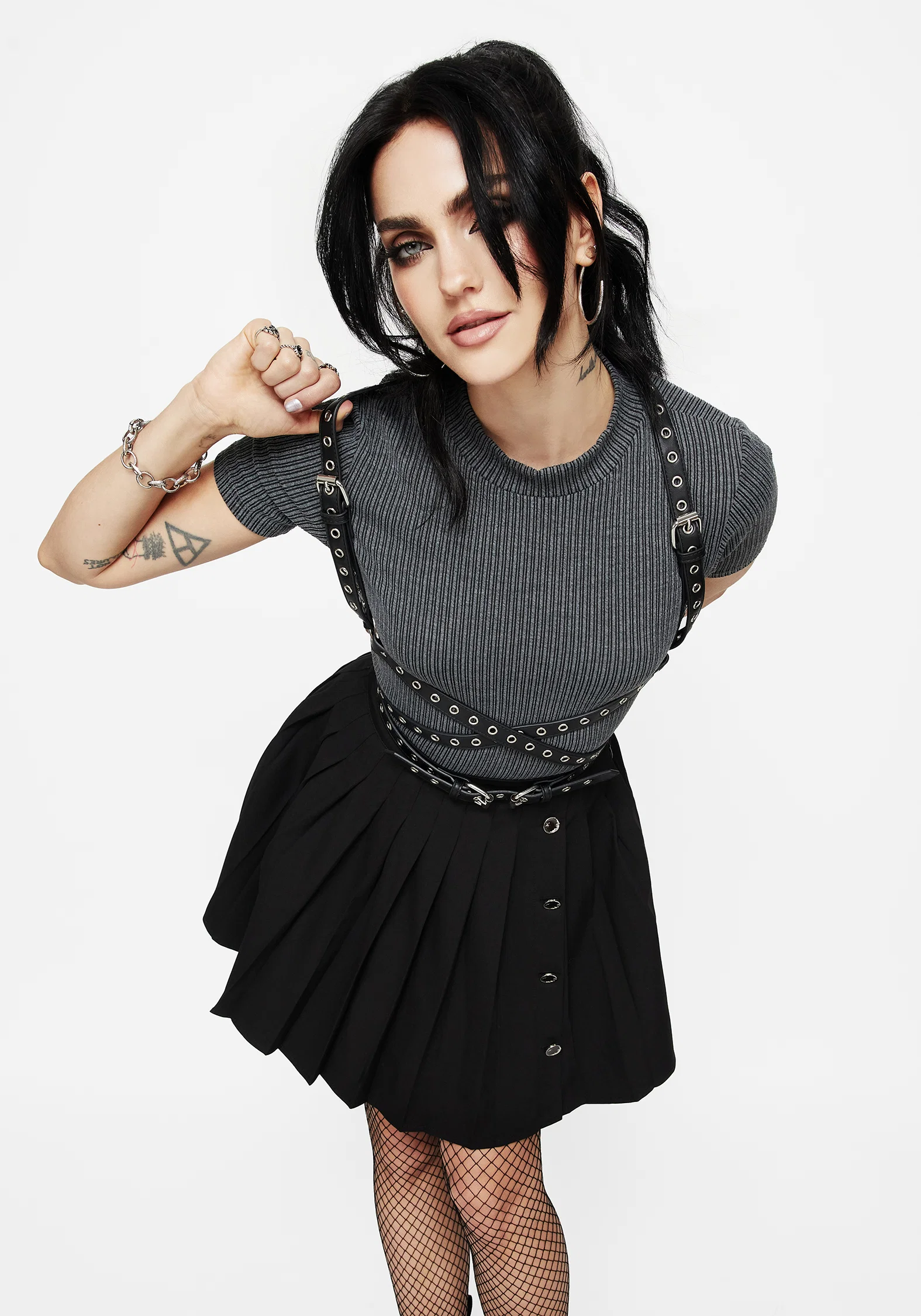 Rivet Eyelet Buckle Wrap Harness - Image 6