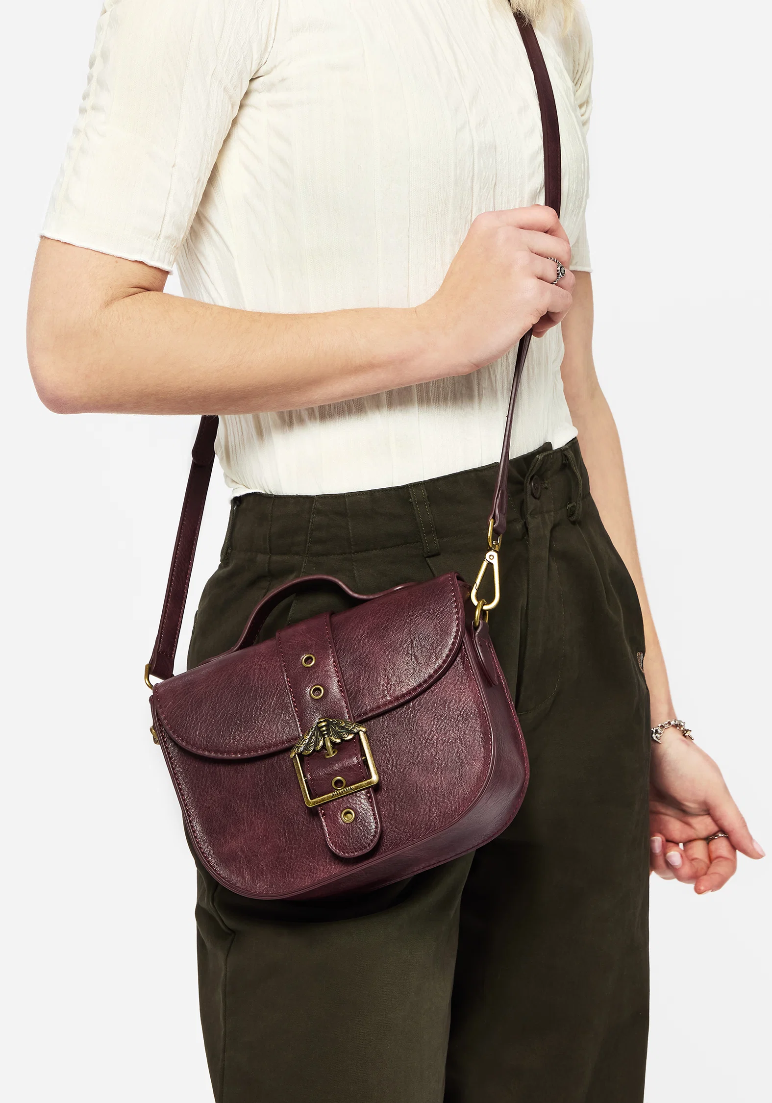Rosamoth Buckle Crossbody Satchel Bag - Image 5