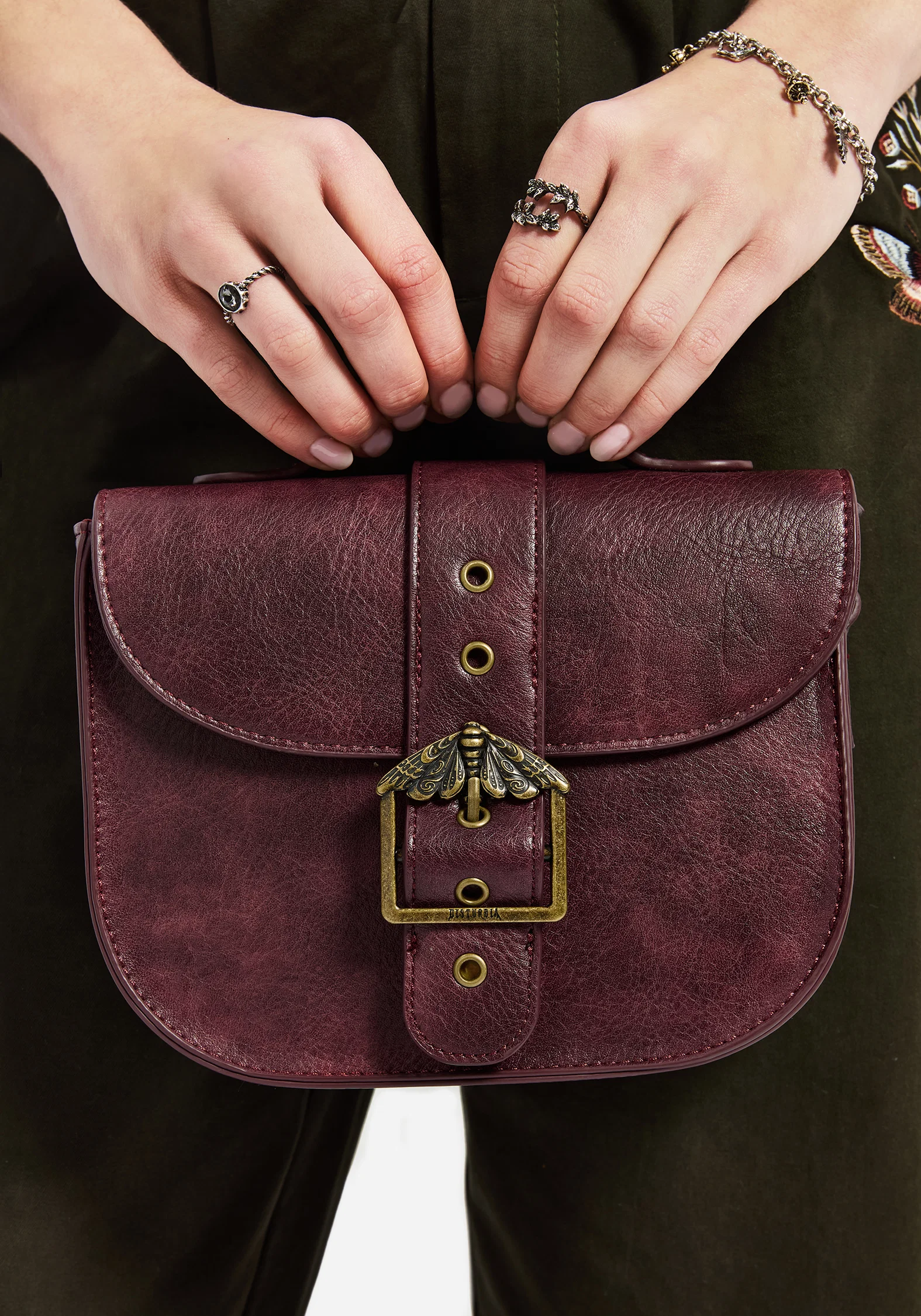 Rosamoth Buckle Crossbody Satchel Bag - Image 7