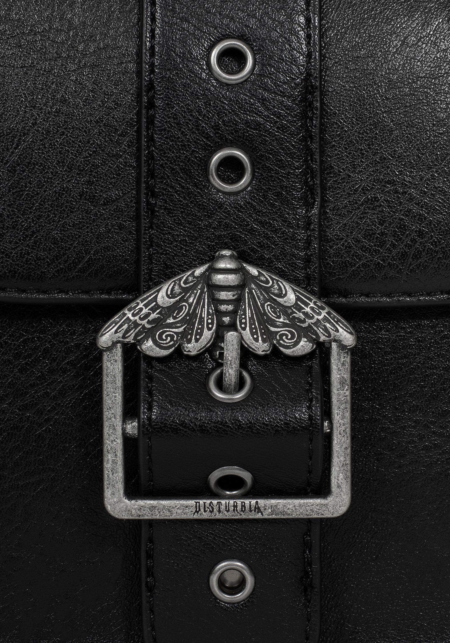 Rosamoth Buckle Crossbody Satchel Bag - Black - Image 4
