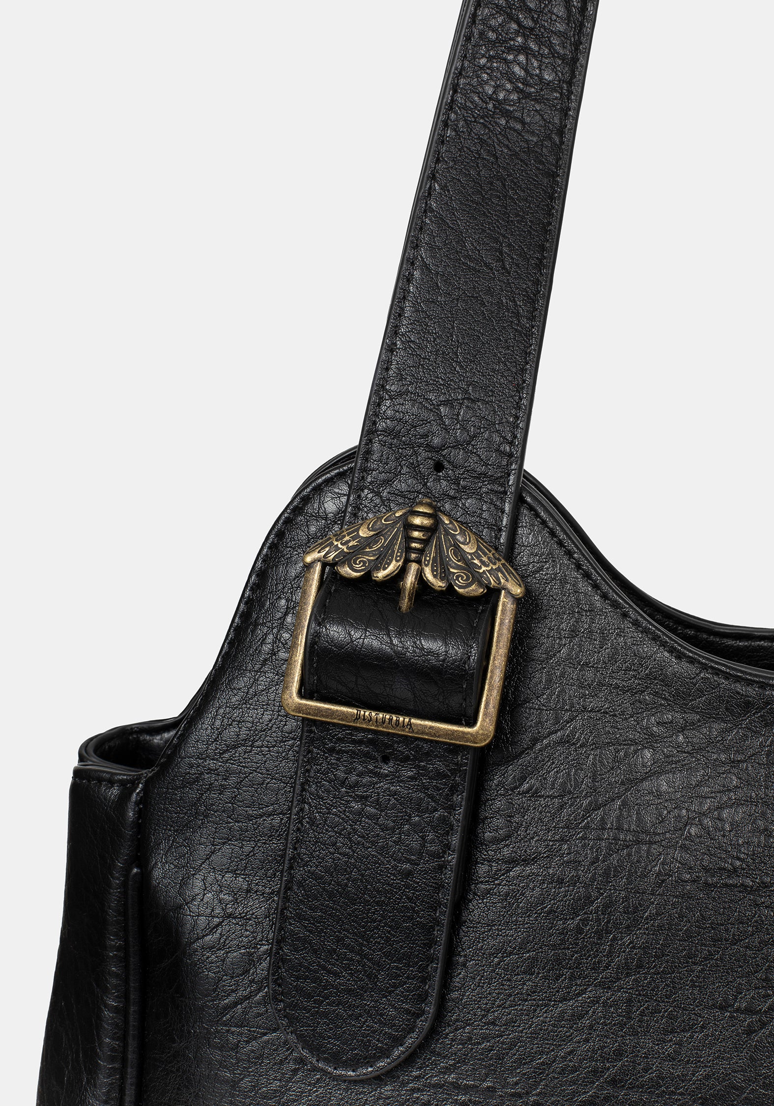 Rosamoth Buckle Shoulder Bag - Black - Image 3