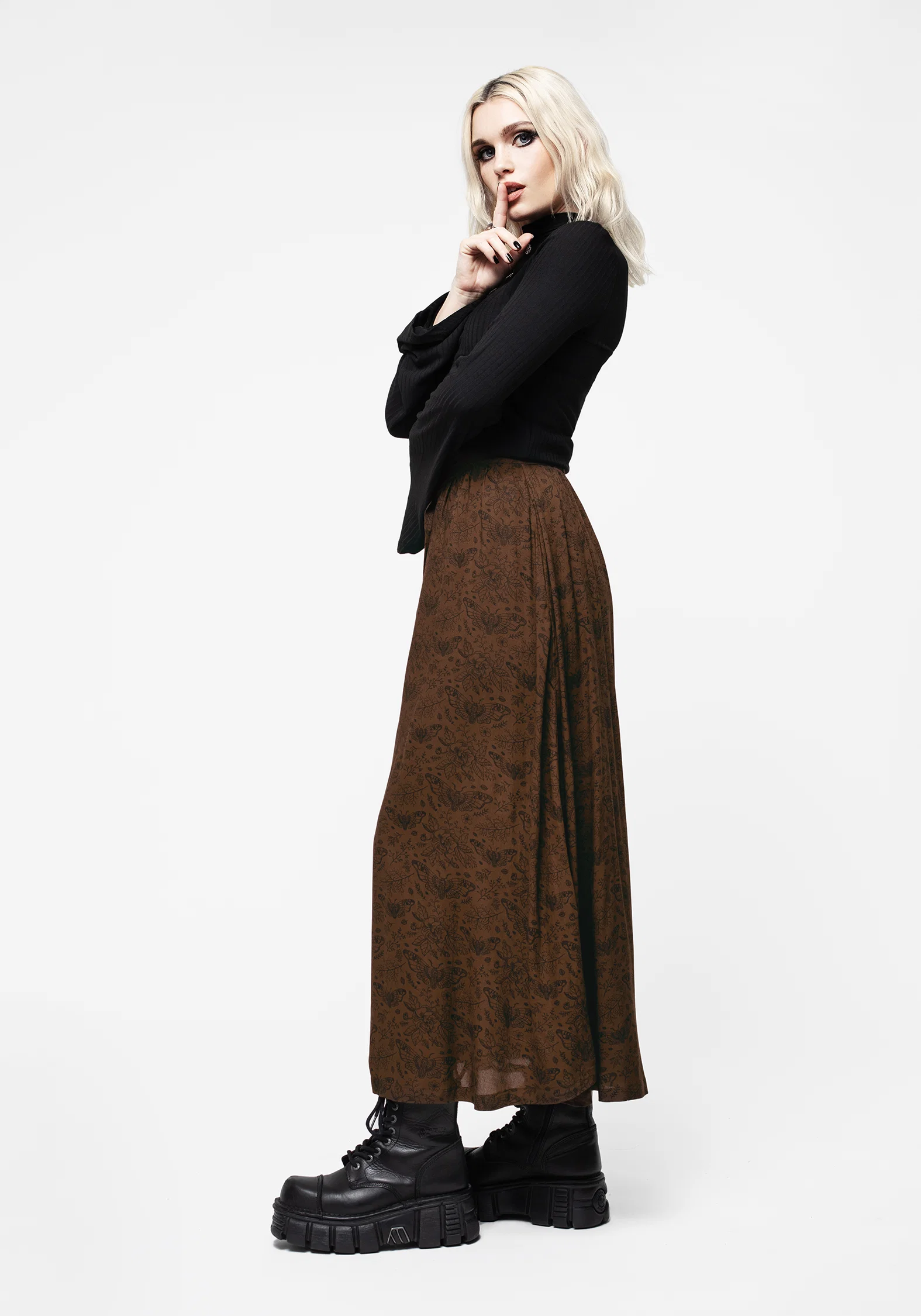 Rosamoth Button Up Midi Skirt - Image 5