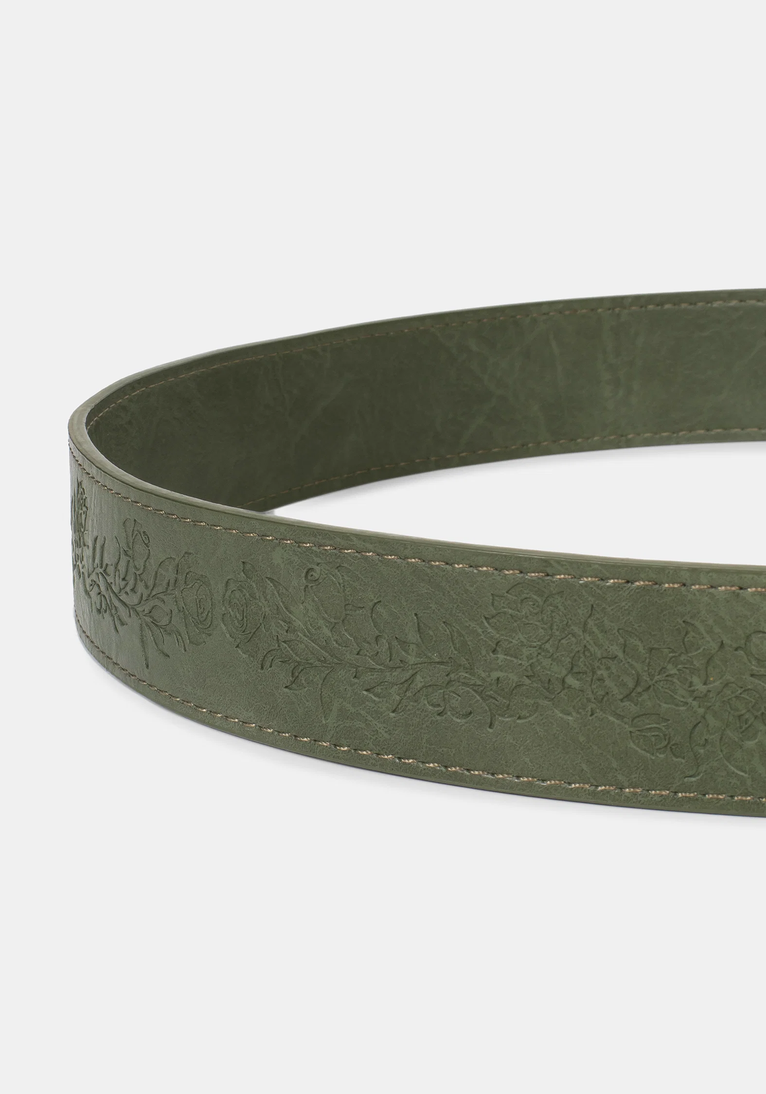 Rosamoth Debossed Buckle Belt - Green - Image 7