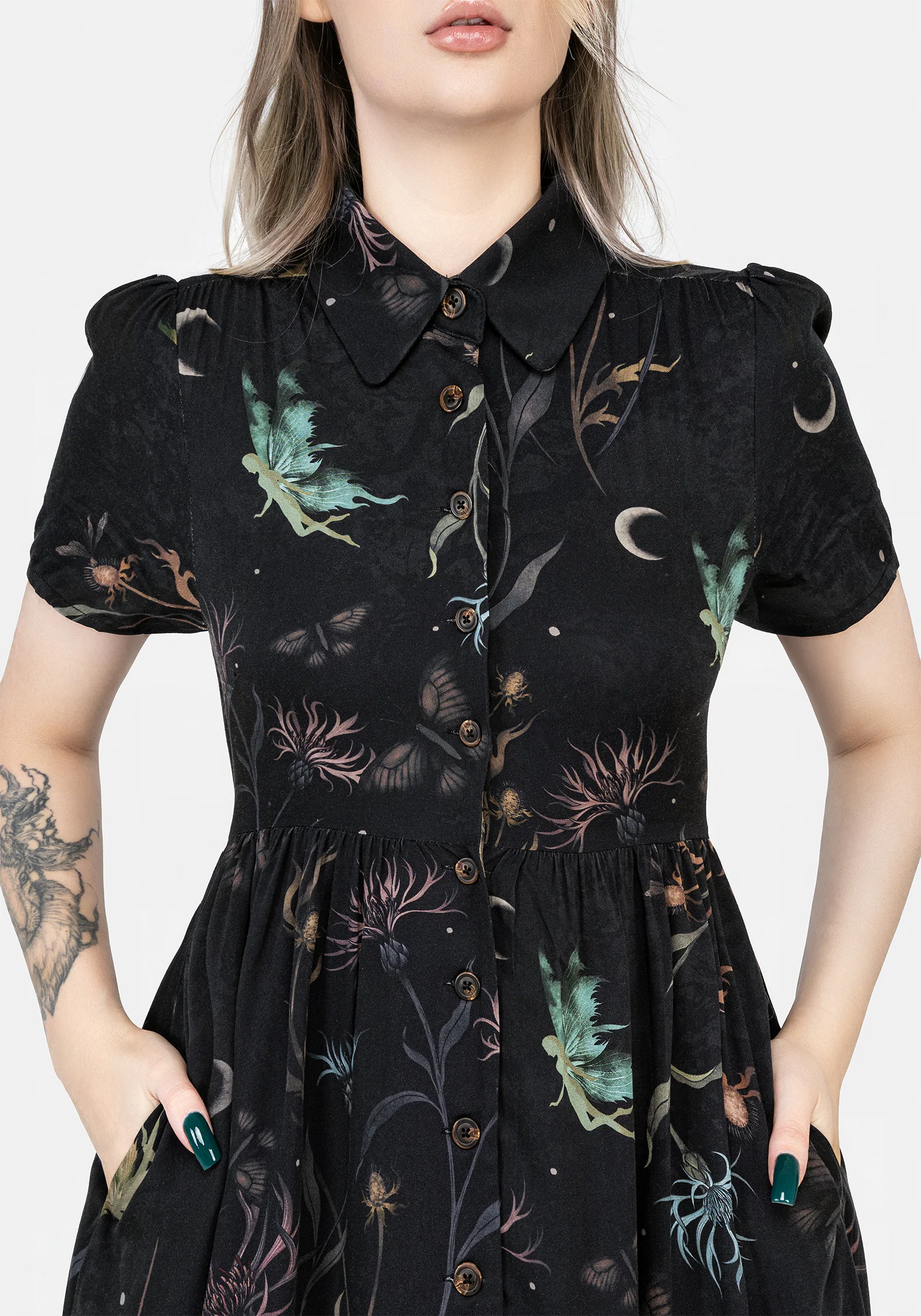 Rosanella Floral Print Midi Shirt Dress - Image 2