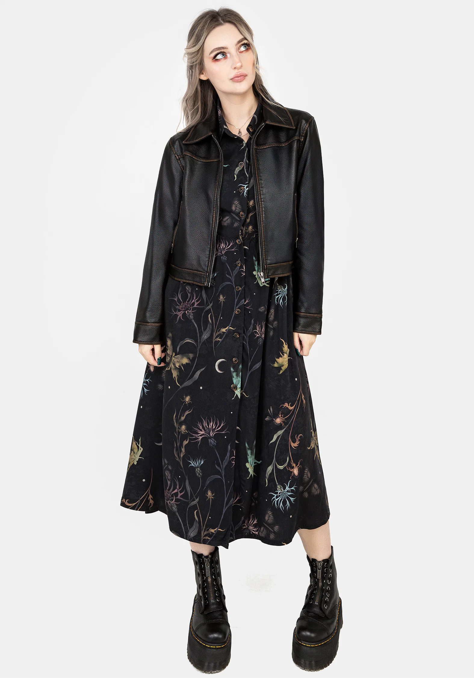 Rosanella Floral Print Midi Shirt Dress - Image 5