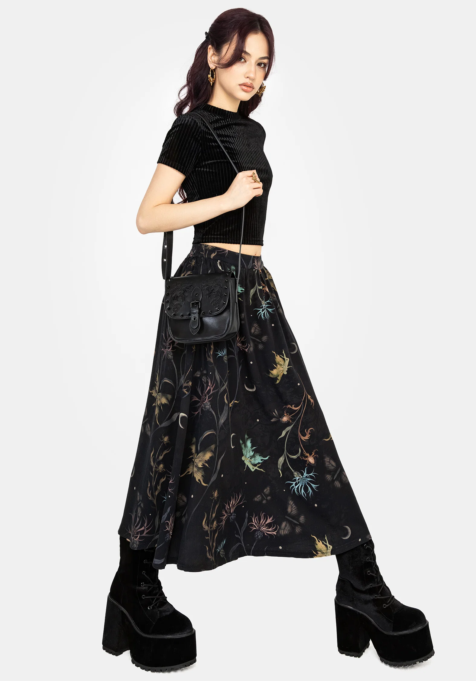 Rosanella Floral Print Midi Skirt - Image 4