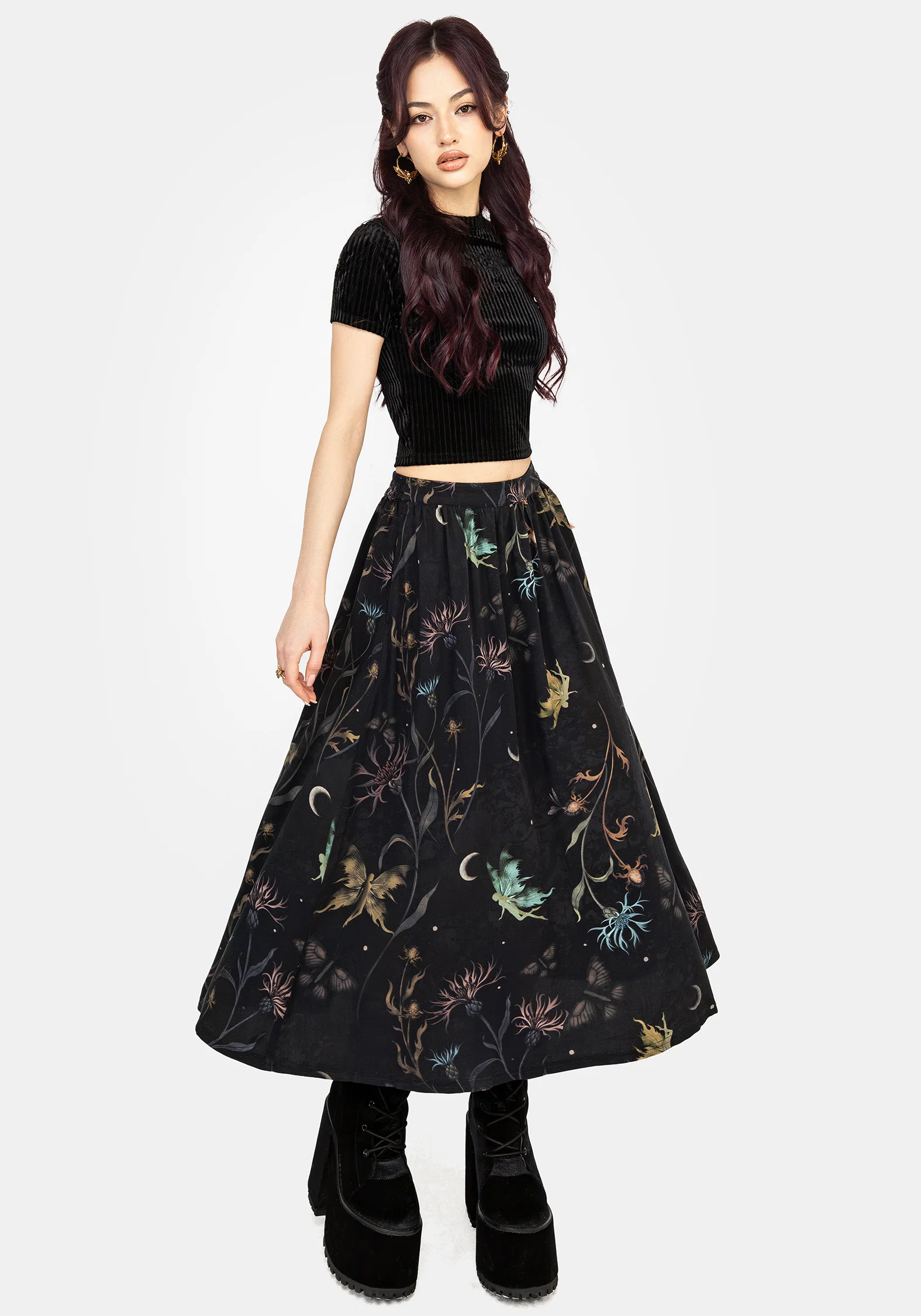 Rosanella Floral Print Midi Skirt - Image 5