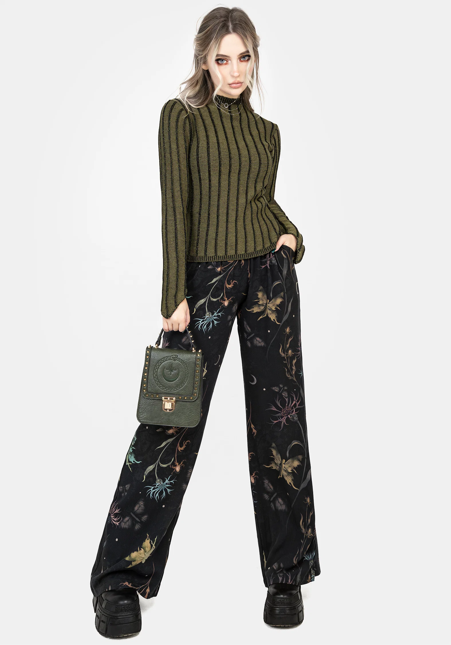 Rosanella Floral Print Straight Leg Trousers - Image 5