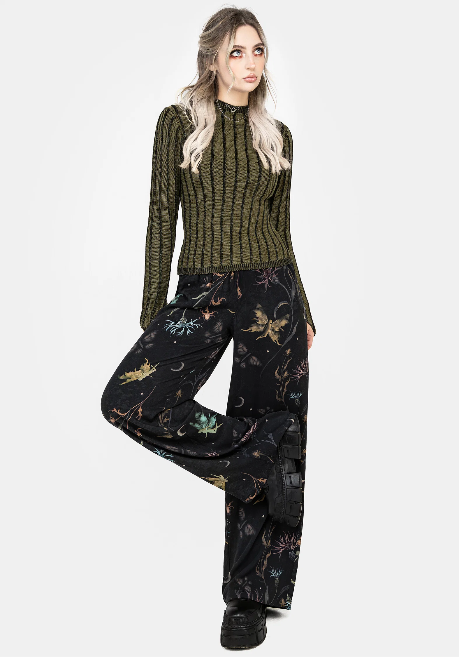 Rosanella Floral Print Straight Leg Trousers - Image 6