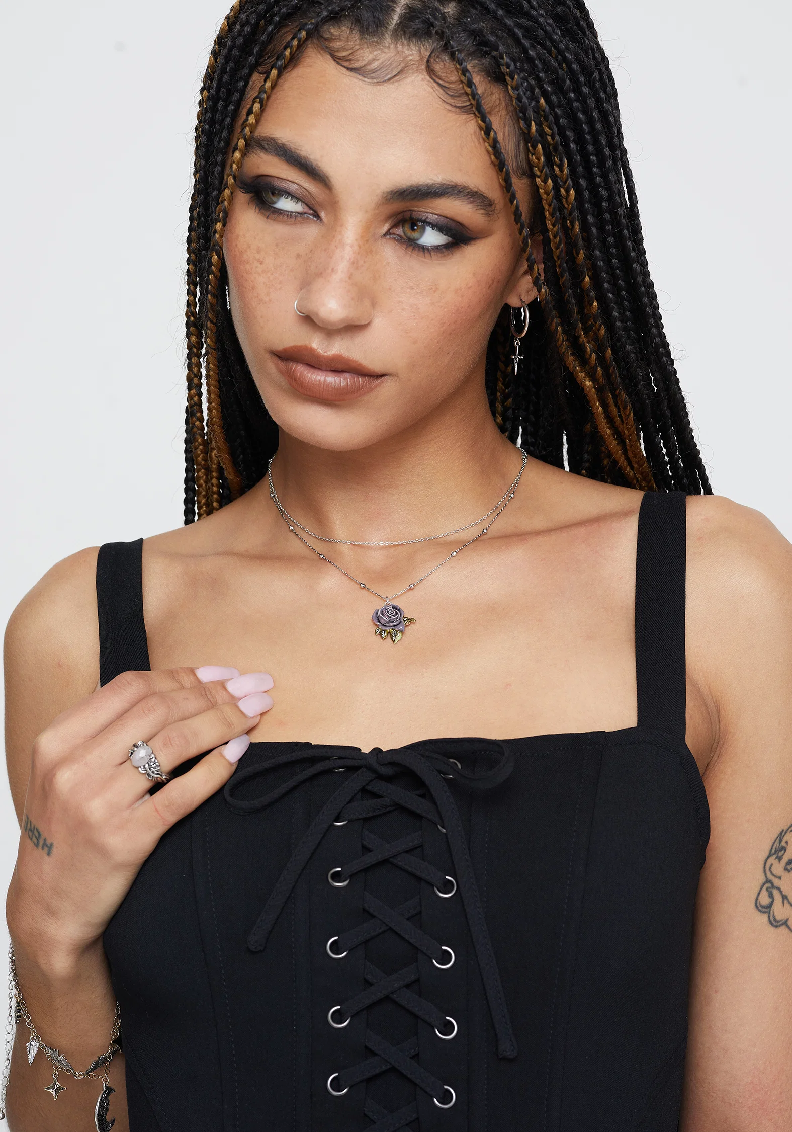 Rosea Rose Charm Necklace - Image 5