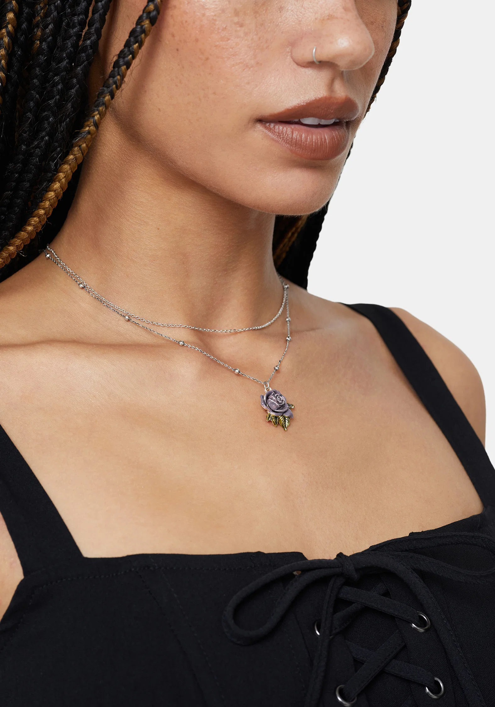 Rosea Rose Charm Necklace - Image 6