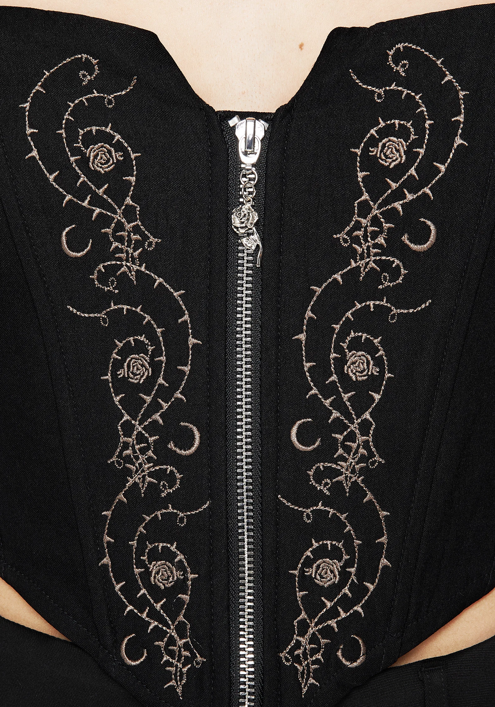 Rosethorn Embroidered Corset Top - Image 2