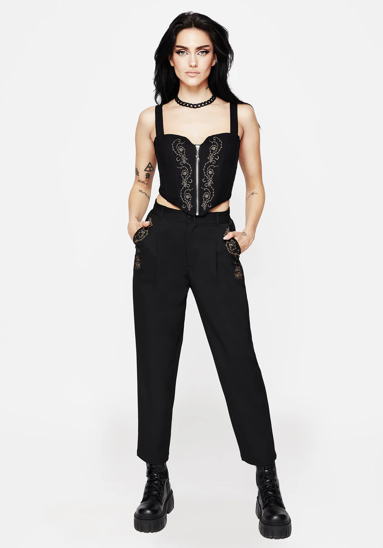 Rosethorn Embroidered Corset Top - Image 5