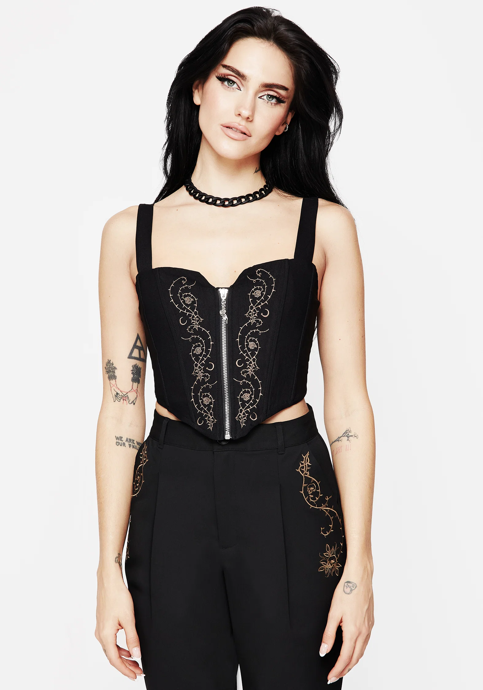 Rosethorn Embroidered Corset Top - Image 7