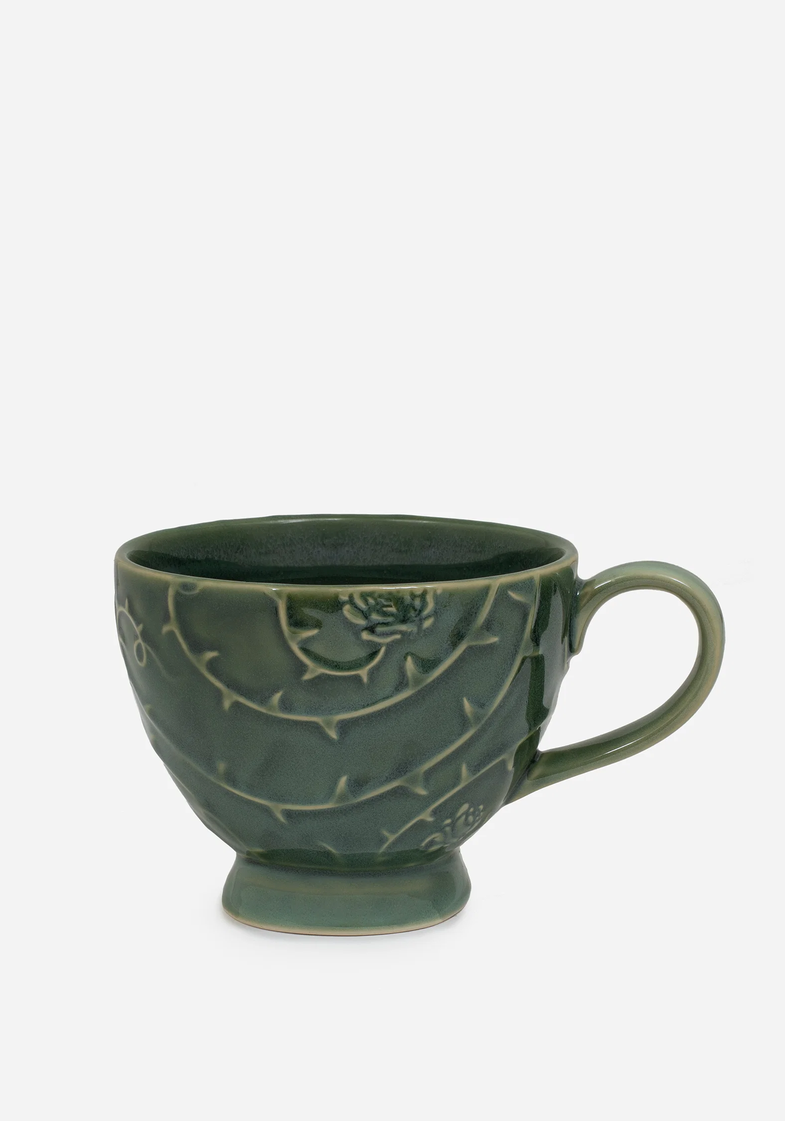 Rosethorn Floral Embossed Cup and Saucer Set - Image 4