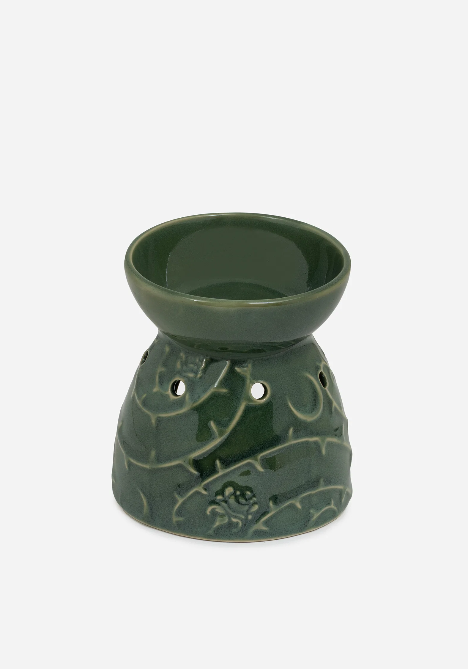 Rosethorn Floral Embossed Tealight Scented Oil Burner - Image 3