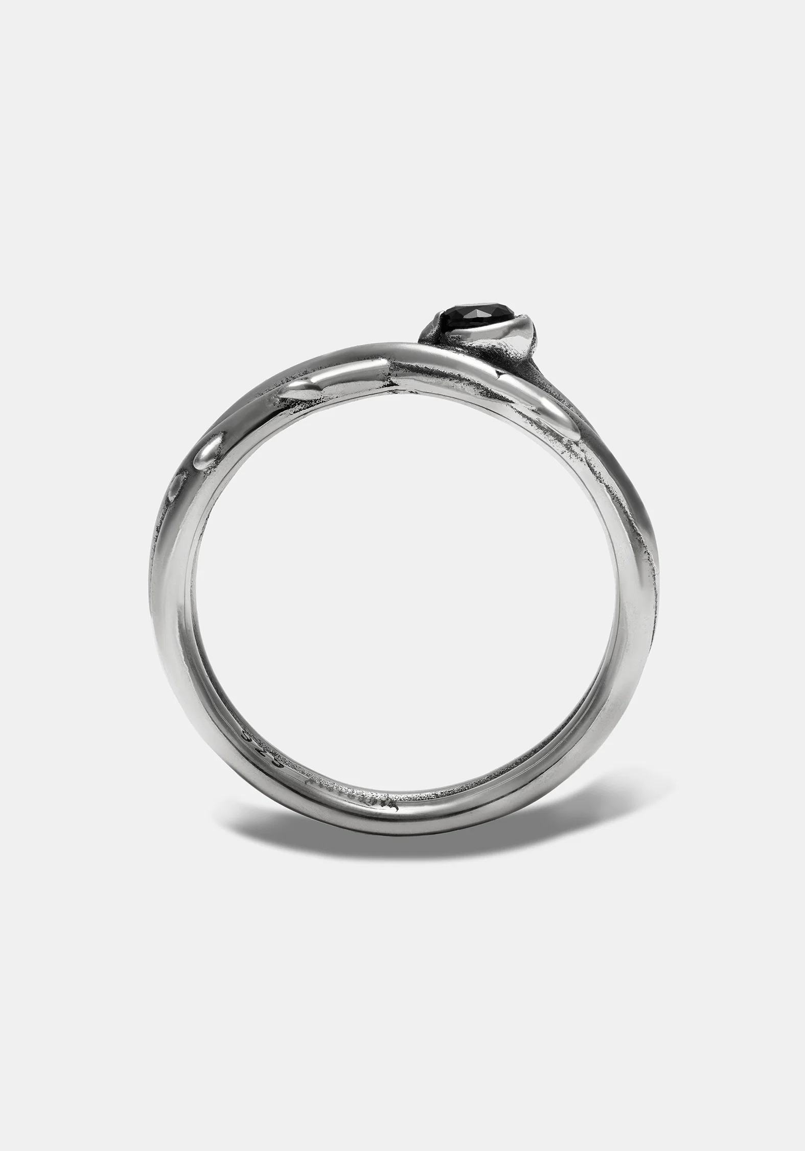 Rosethorn Sterling Silver Black Spinel Band - 4.5mm - Image 5