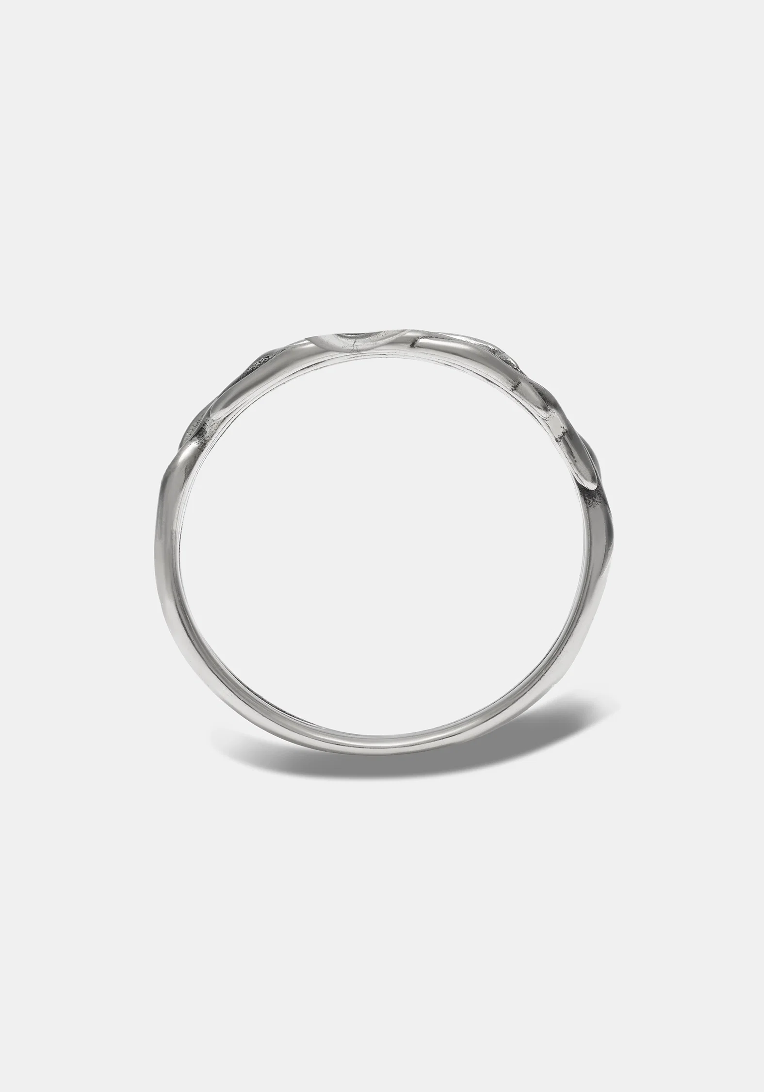 Rosethorn Sterling Silver Black Spinel Band - 9mm - Image 5