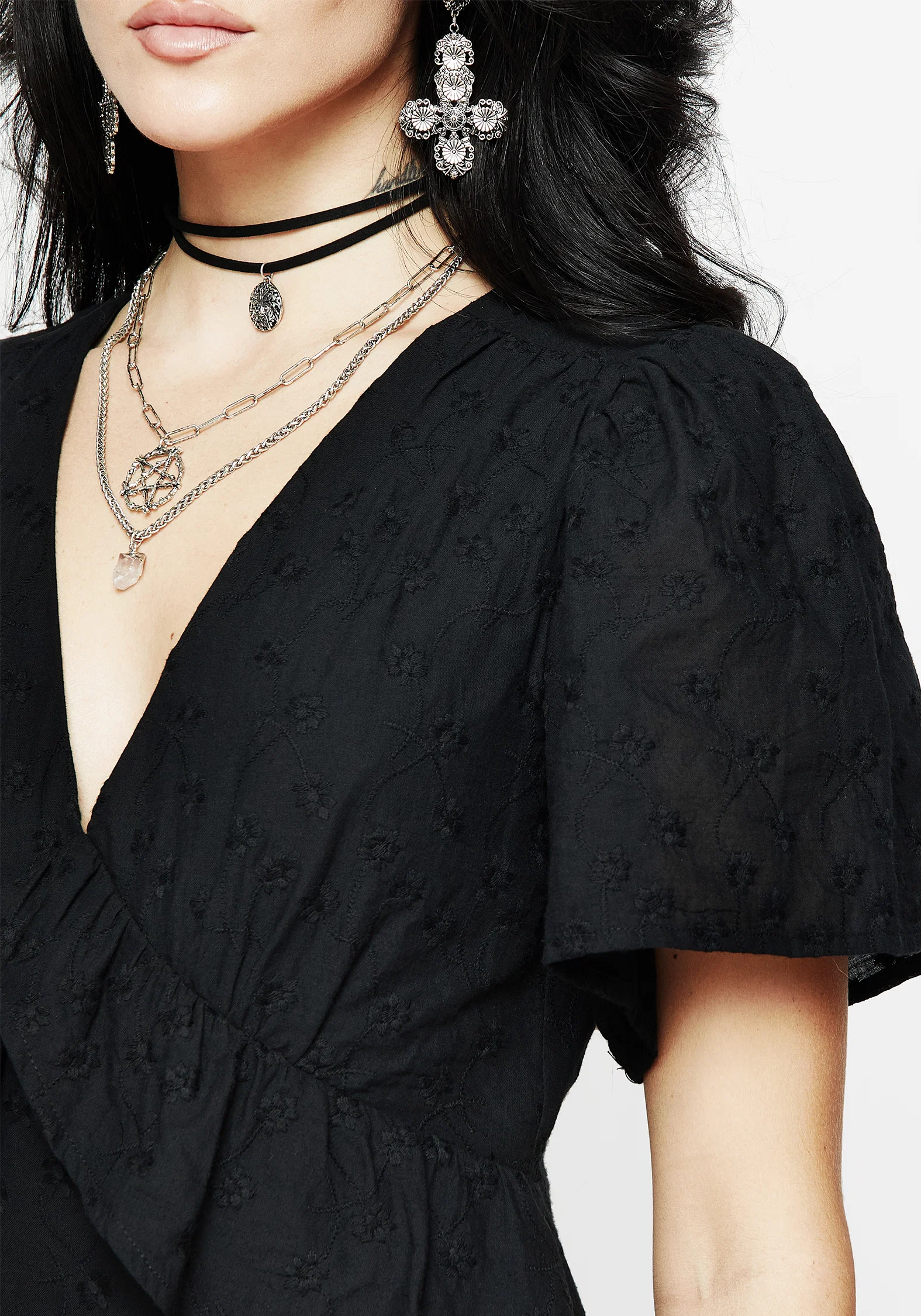 Rowena Peplum Tiered Midaxi Dress - Image 2