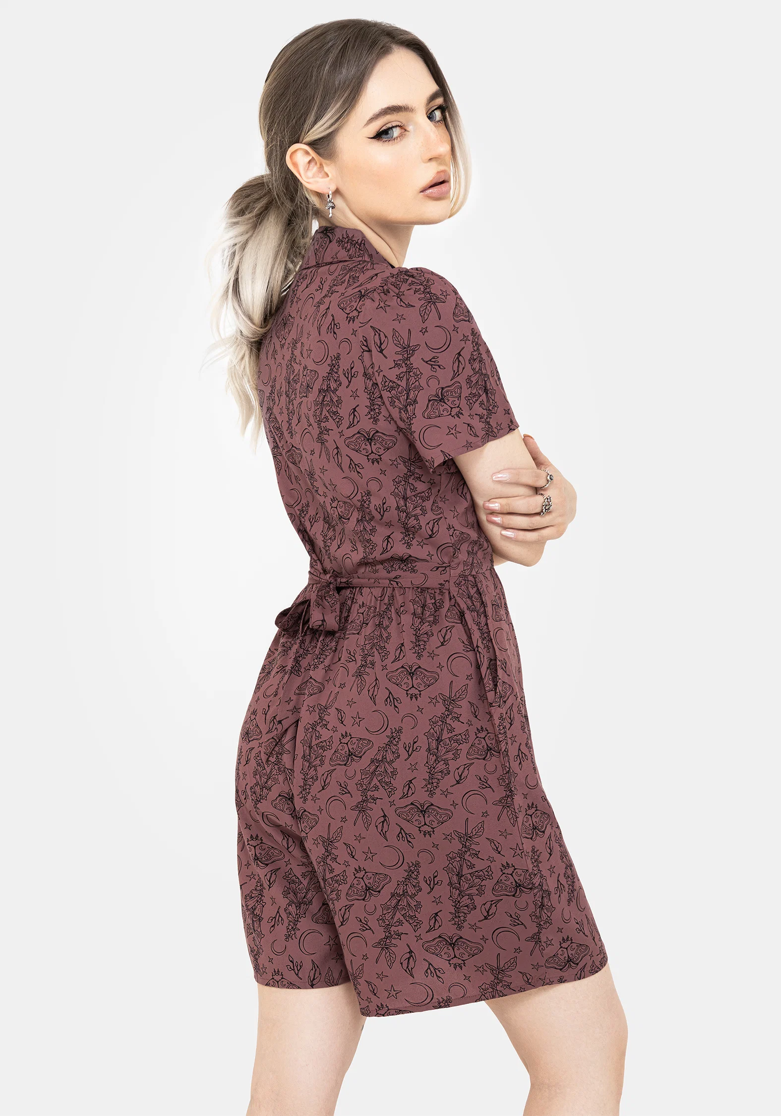 Roxana Moth Foxglove Button Up Playsuit - Image 3