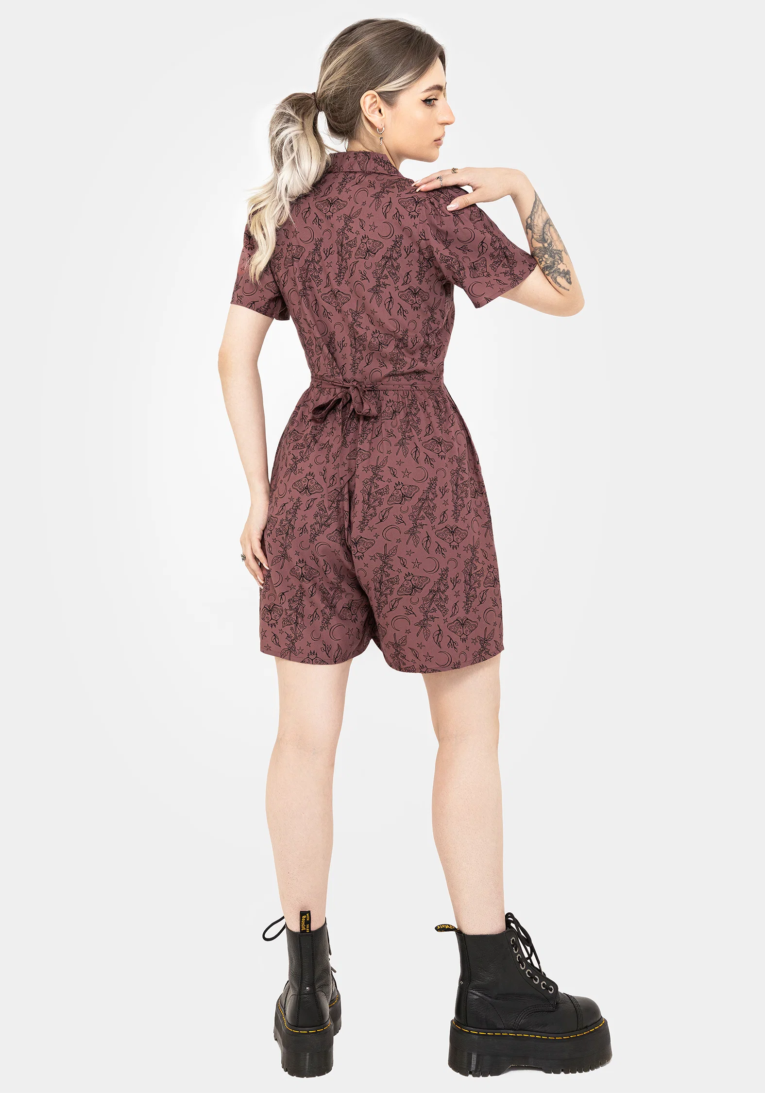 Roxana Moth Foxglove Button Up Playsuit - Image 7