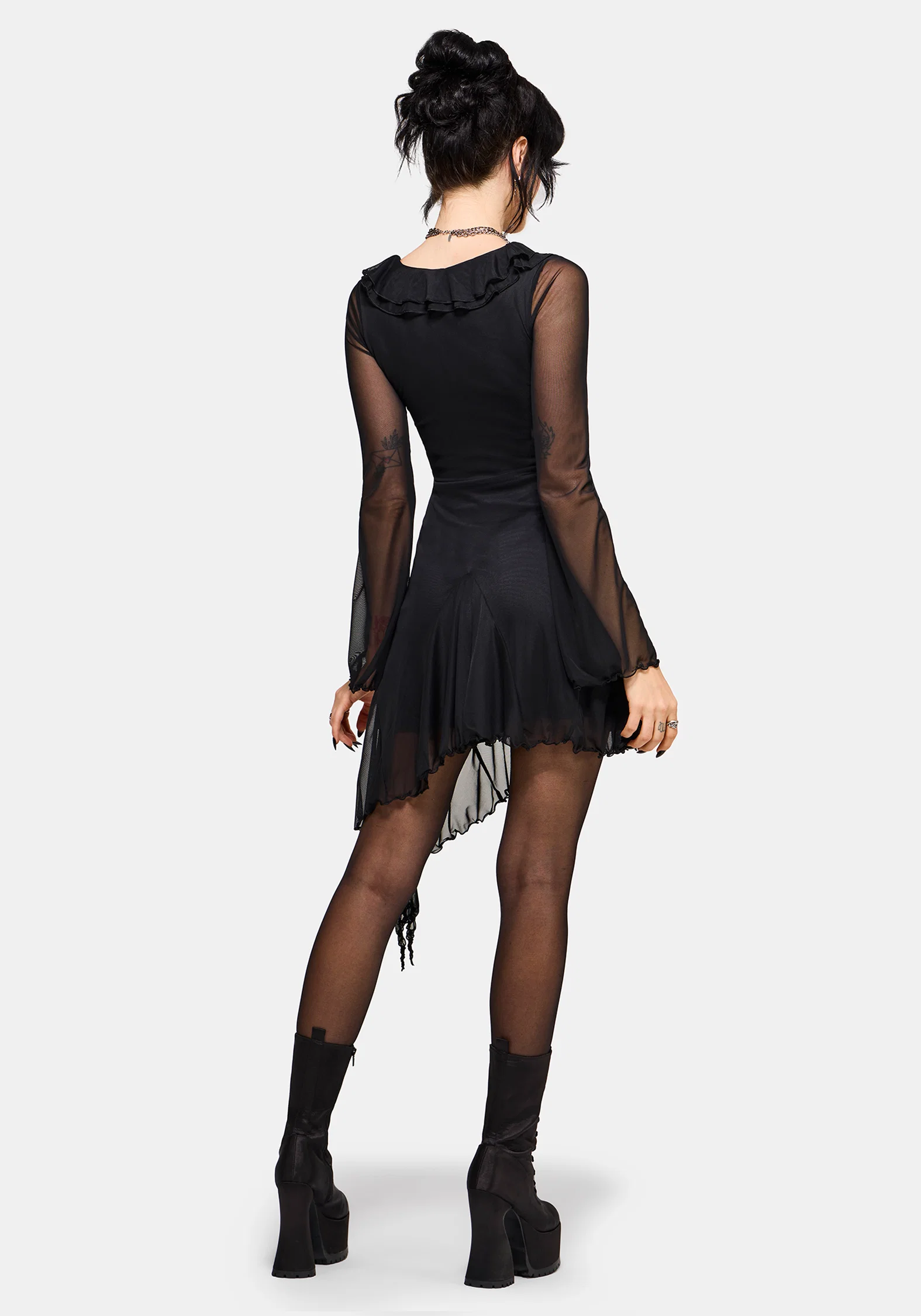 Sabriel Flute Sleeve Mini Dress - Image 3