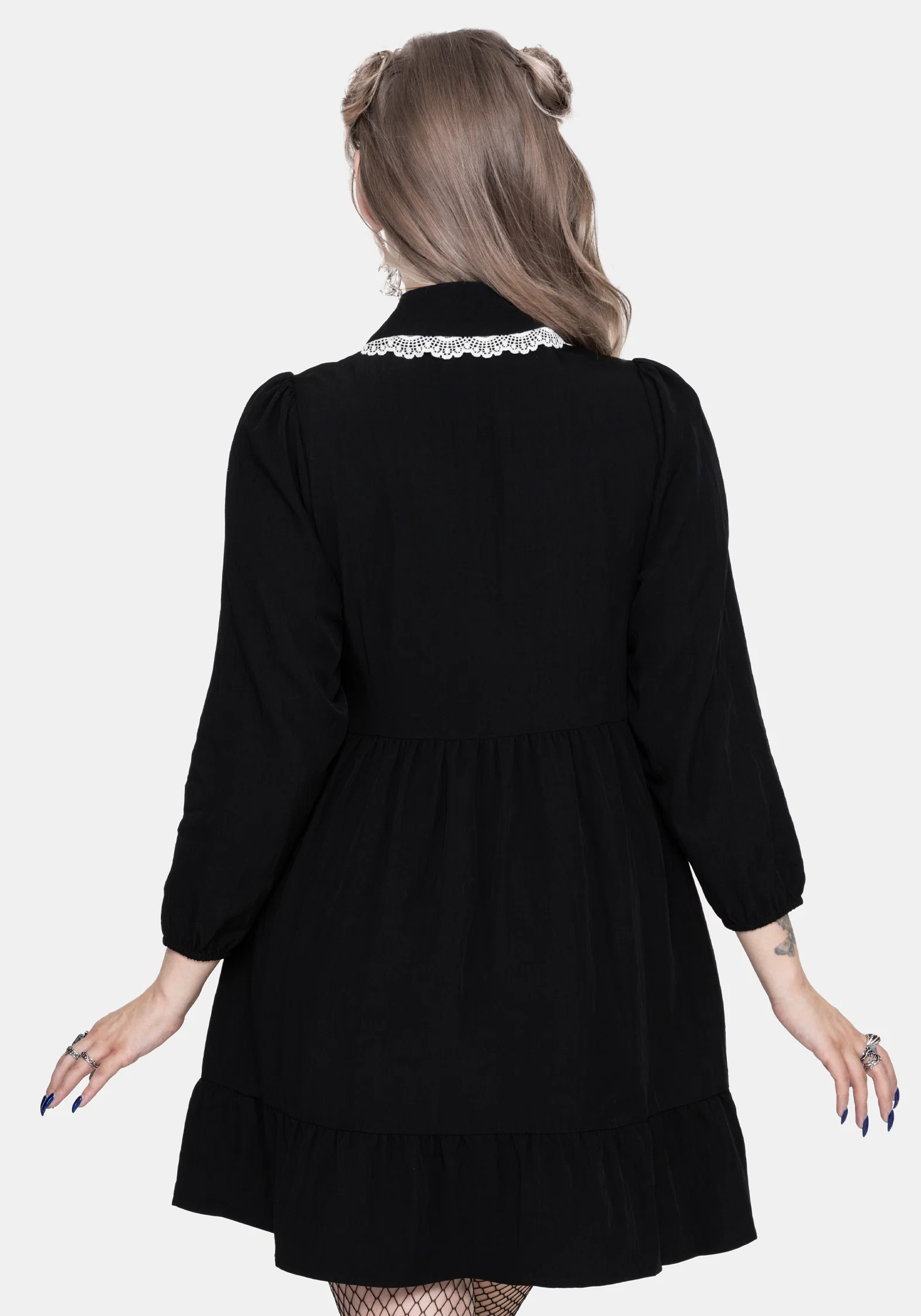 Salem Collar Mini Smock Dress - Image 3