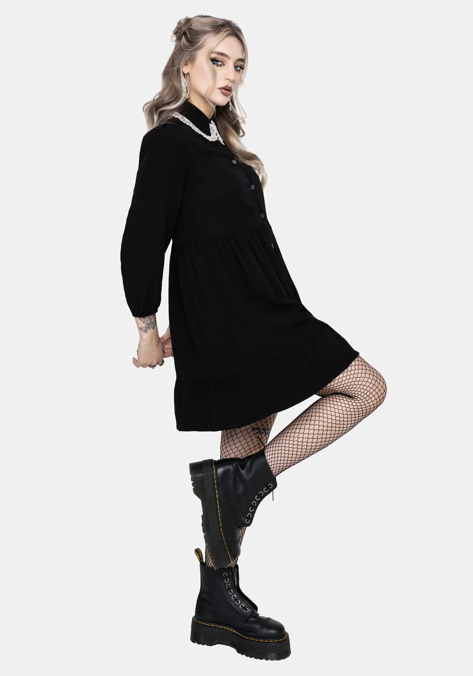 Salem Collar Mini Smock Dress - Image 5