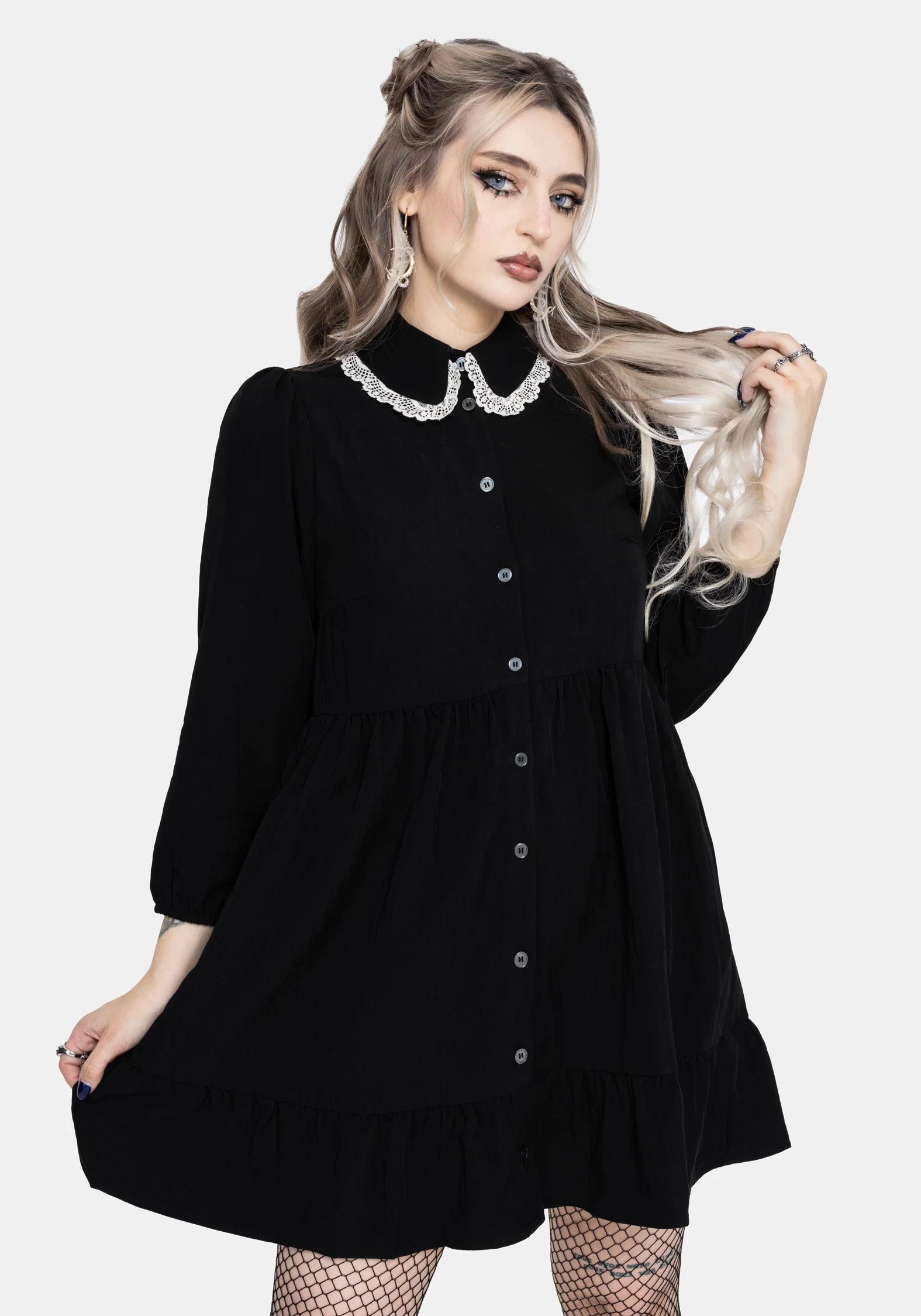 Salem Collar Mini Smock Dress - Image 6