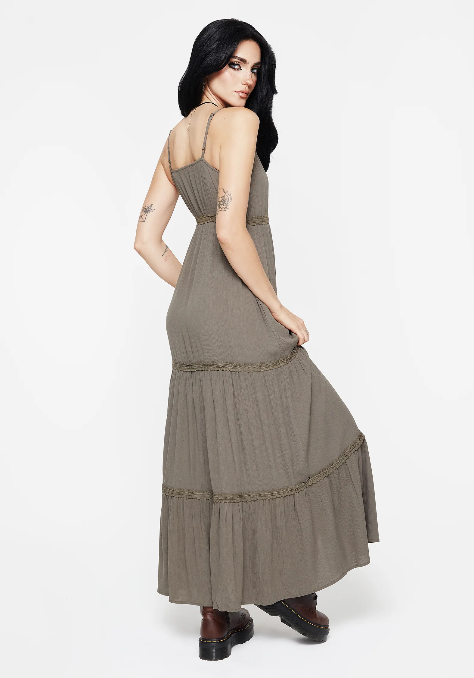 Sara Tiered Lace Maxi Cami Dress - Image 3