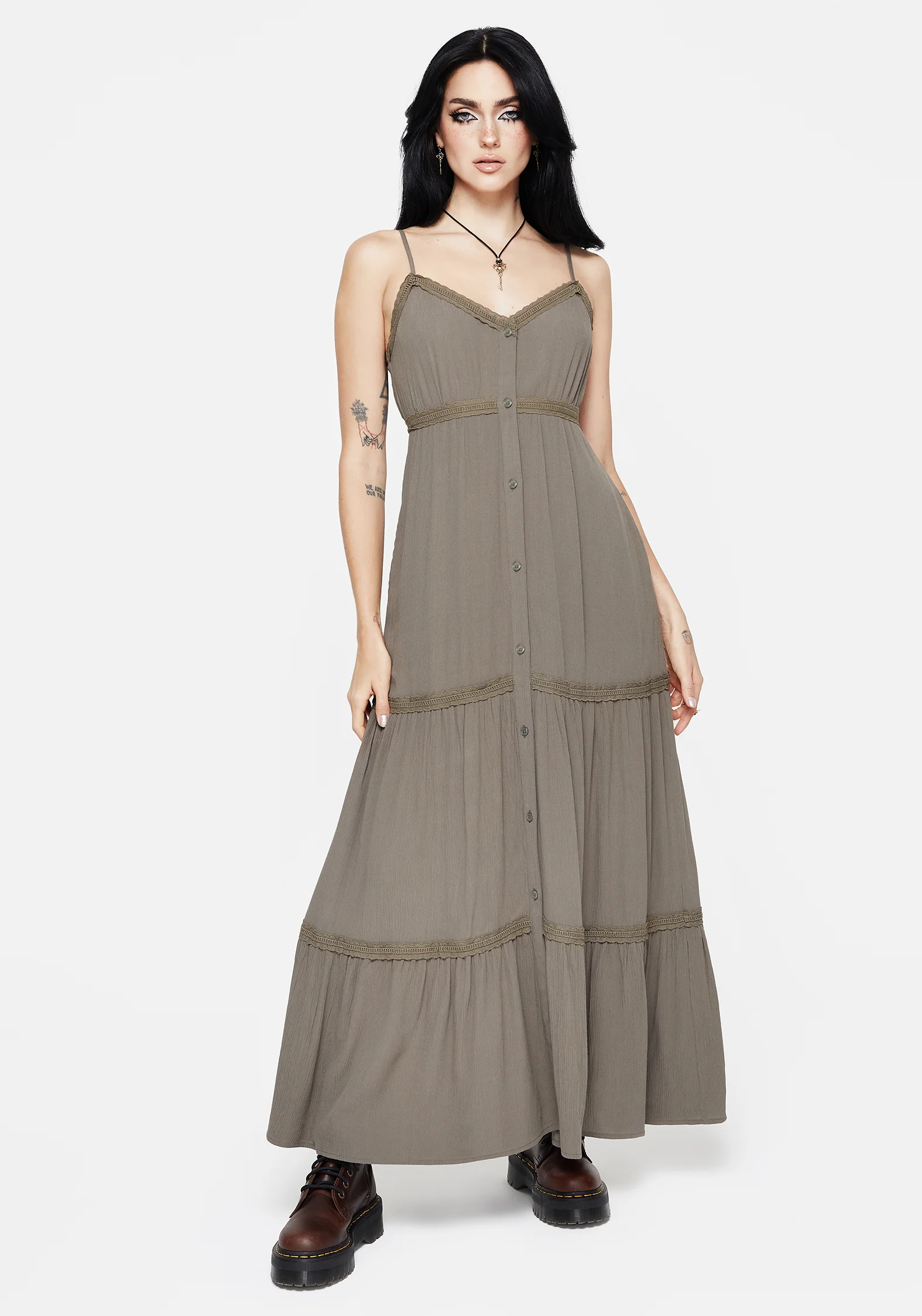 Sara Tiered Lace Maxi Cami Dress - Image 6
