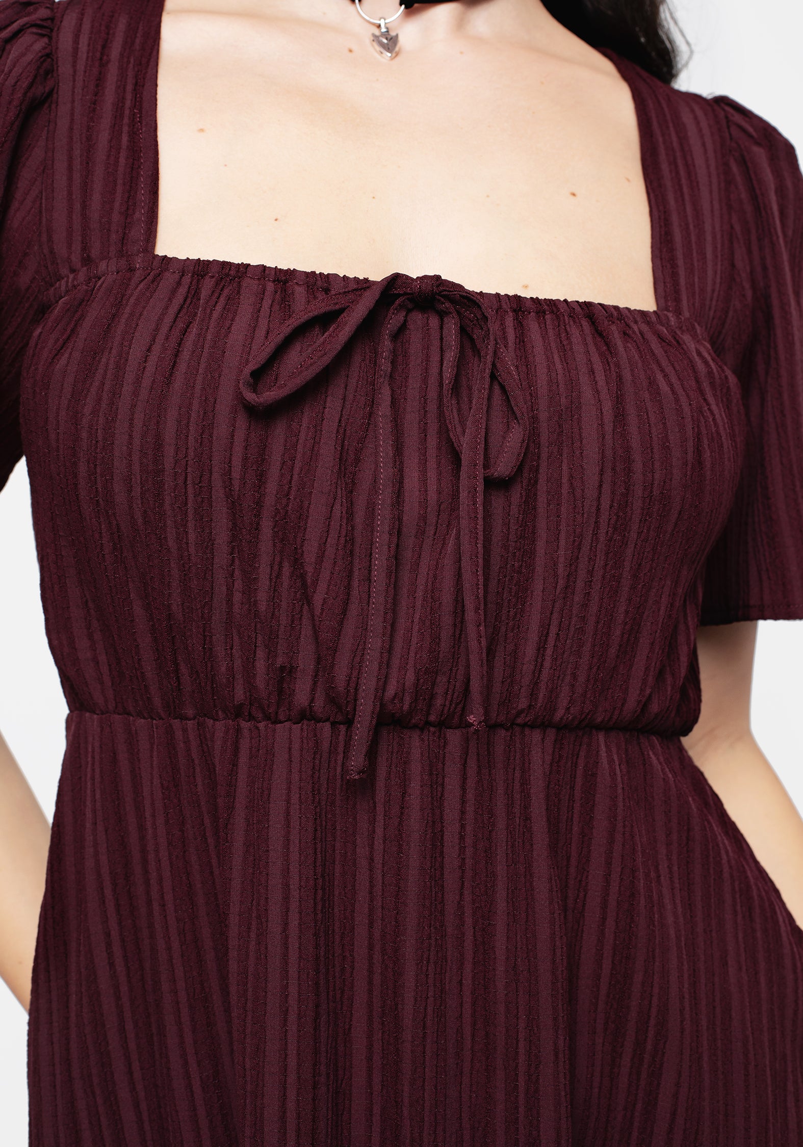 Sarcophagi Ruched Front Midaxi Dress - Image 2