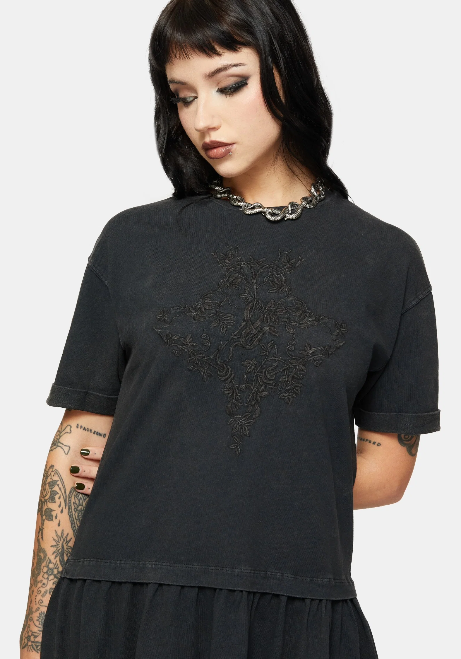 Saski Thorn Drop Waist Skater Dress - Image 5