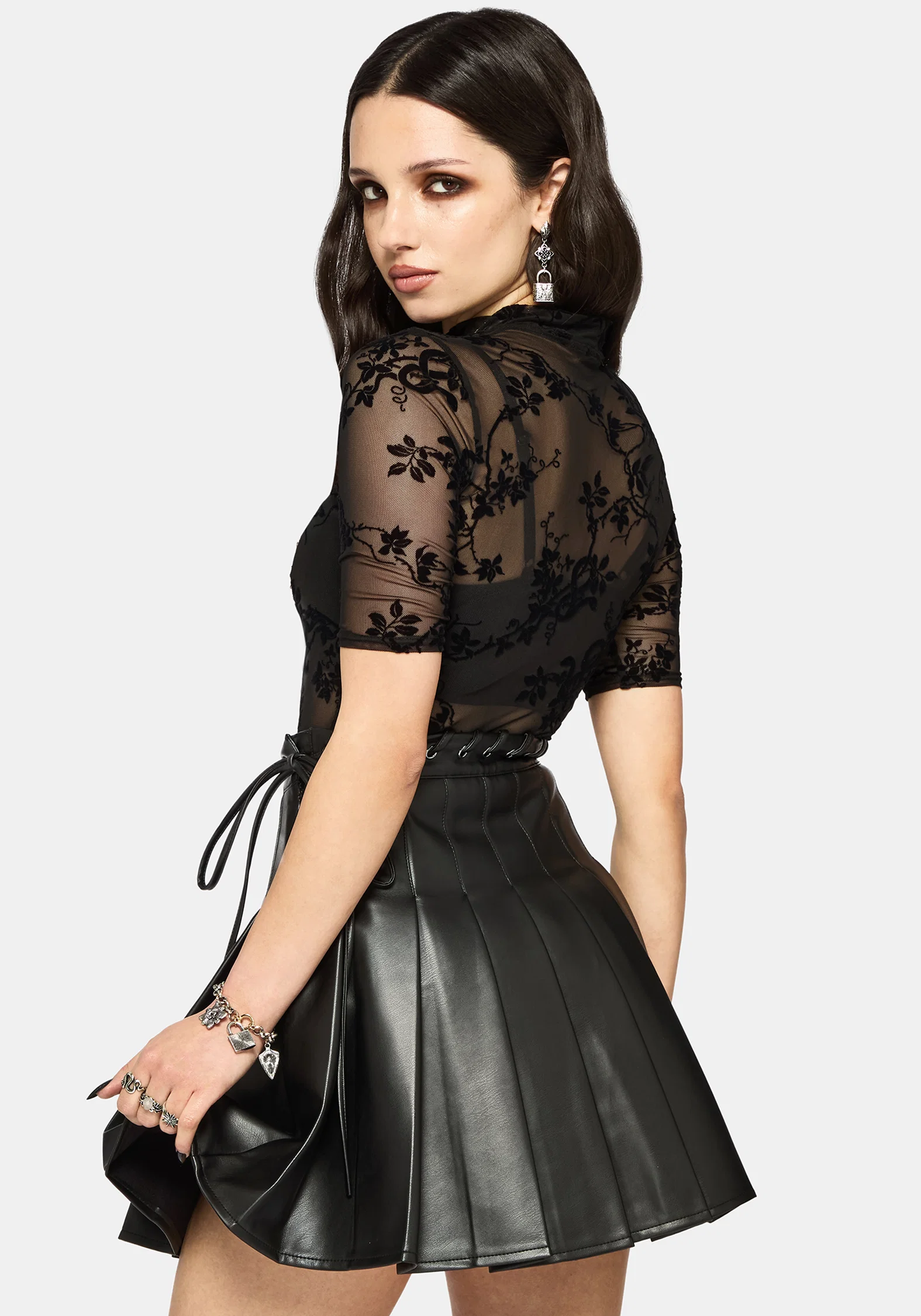 Saski Thorn Jinx Mesh Short Sleeve Top - Image 3