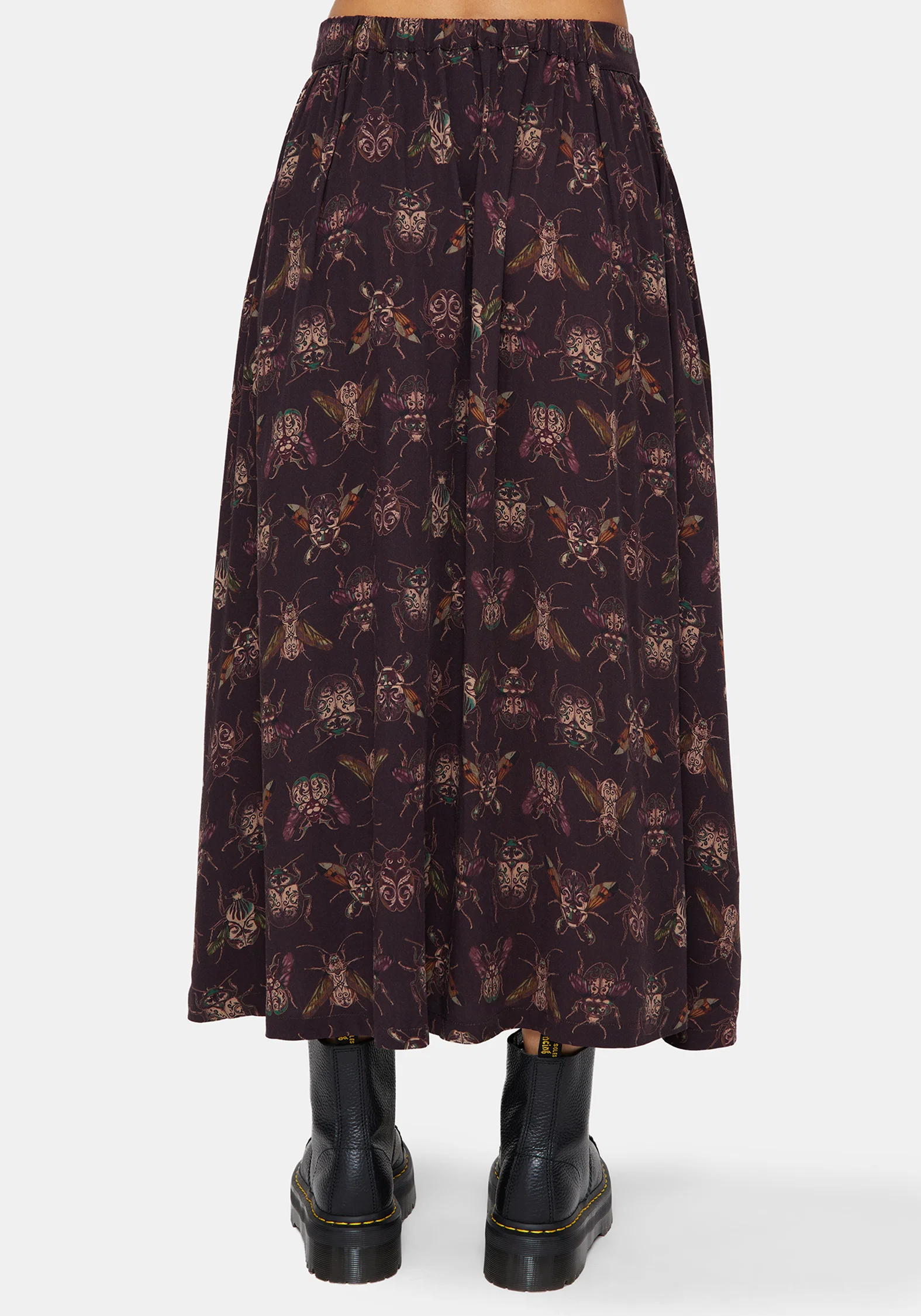 Scorn Bug Printed Midi Skirt - Image 3
