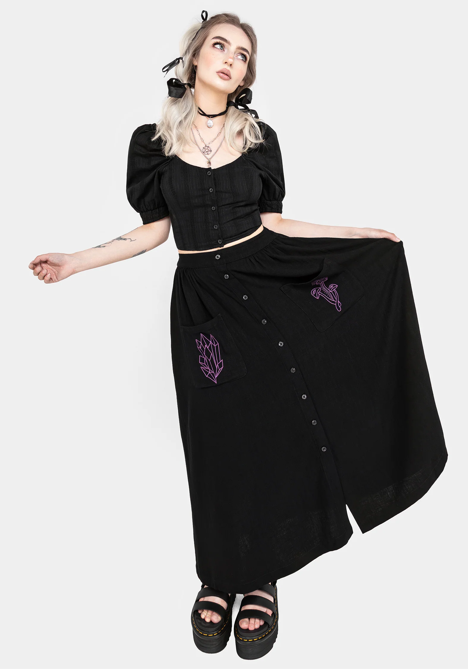 Scutellaria Button Up Midaxi Skirt - Image 7