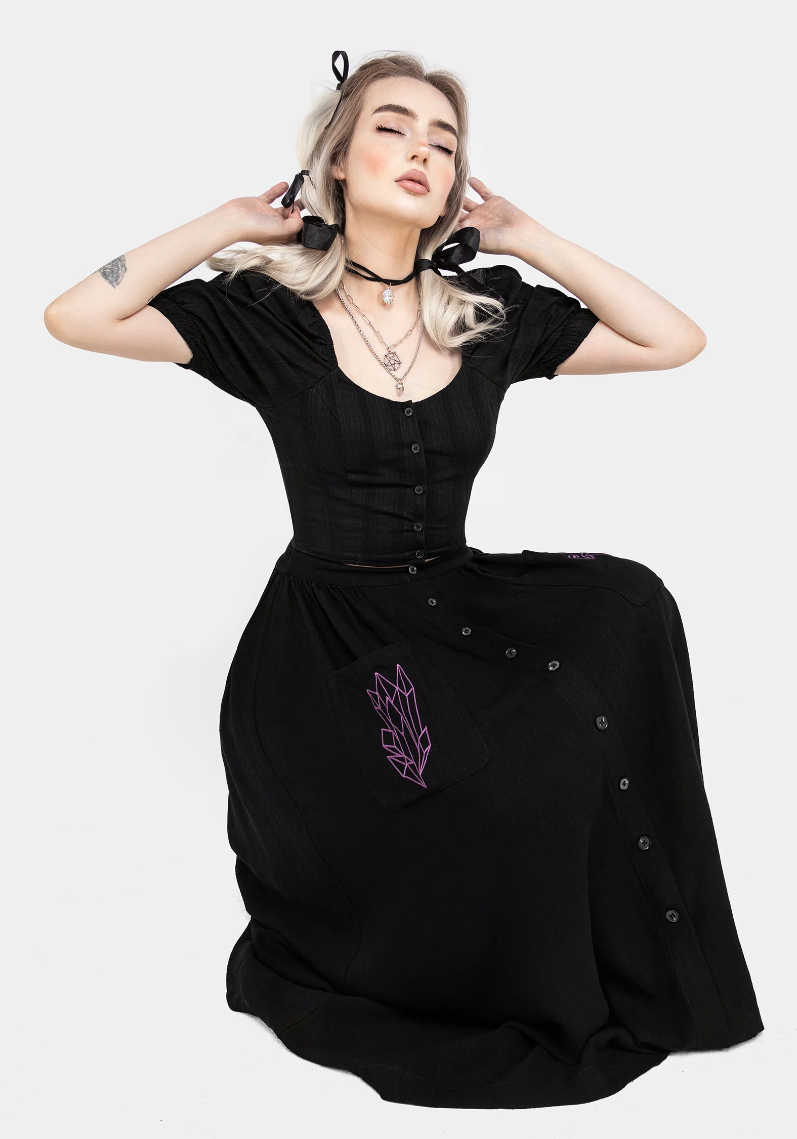 Scutellaria Button Up Midaxi Skirt - Image 9