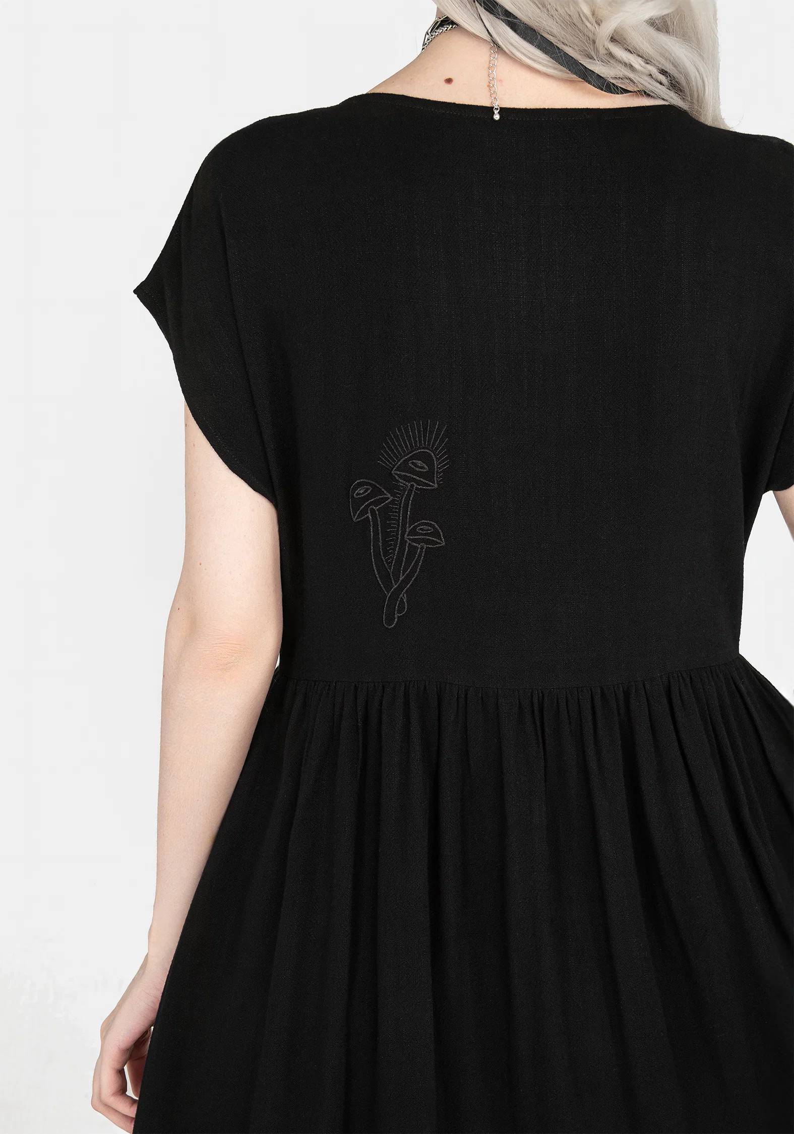 Scutellaria Embroidered Button Up Midi Dress - Image 8
