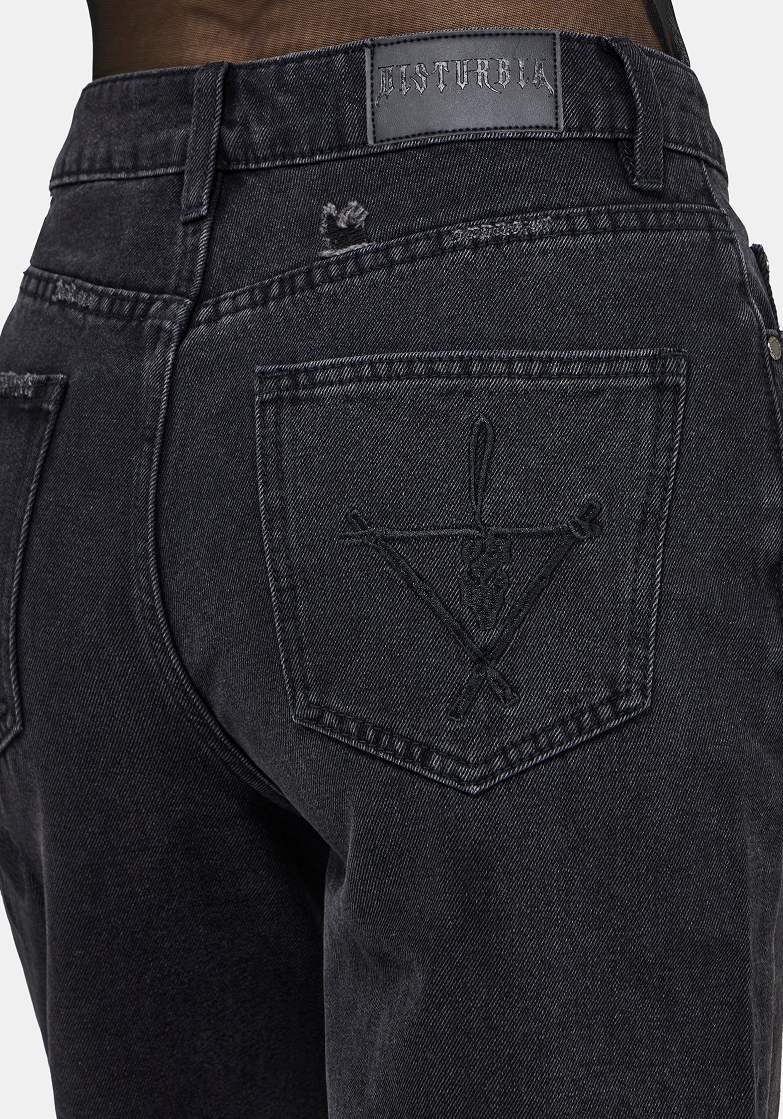 Selin Embroidered Longline Denim Short - Image 6
