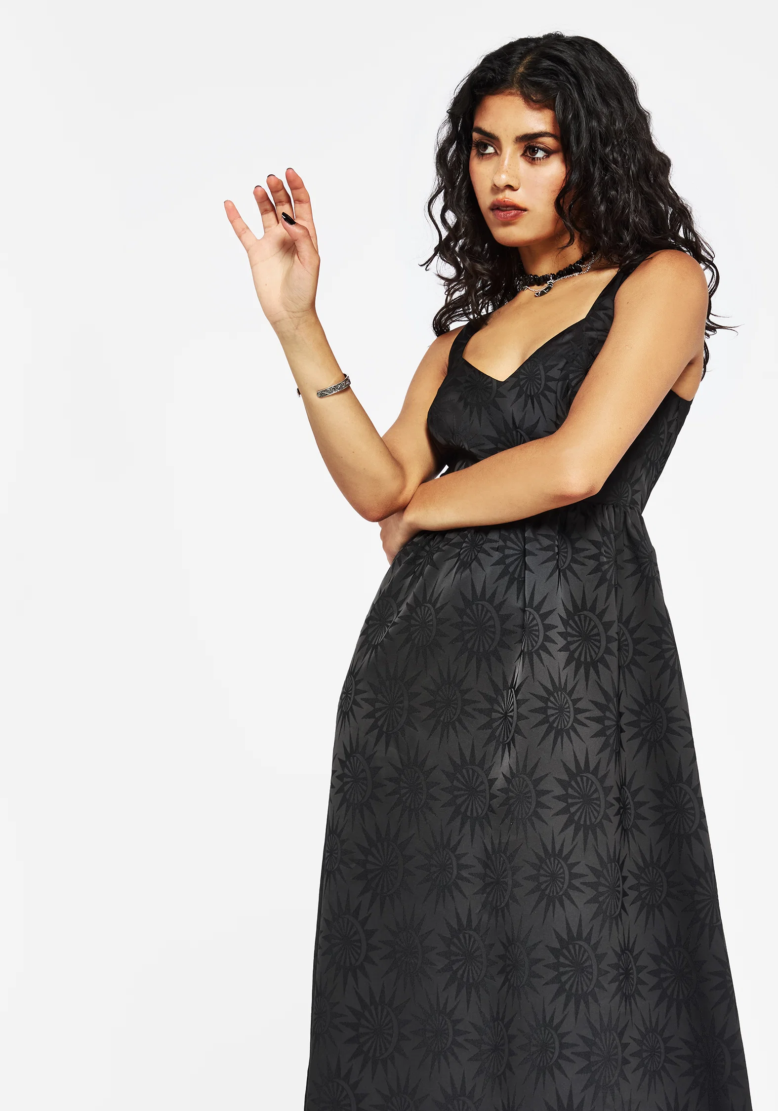Semine Celestial Printed Cami Midi Dress - Image 4
